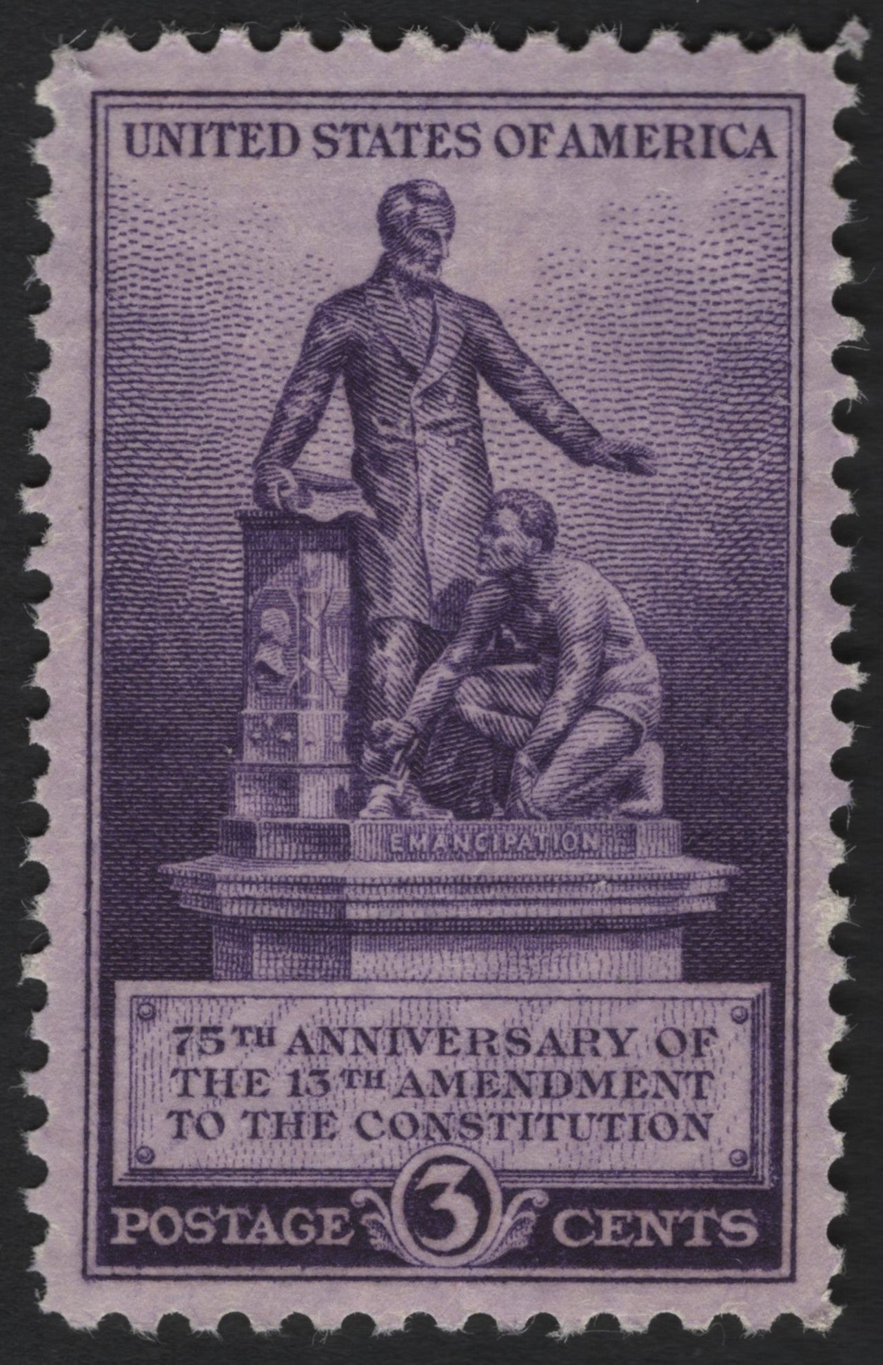 SCG4565 - United States 1940 – 75th Anniversary of the 13th Amendment, 3¢ Violet