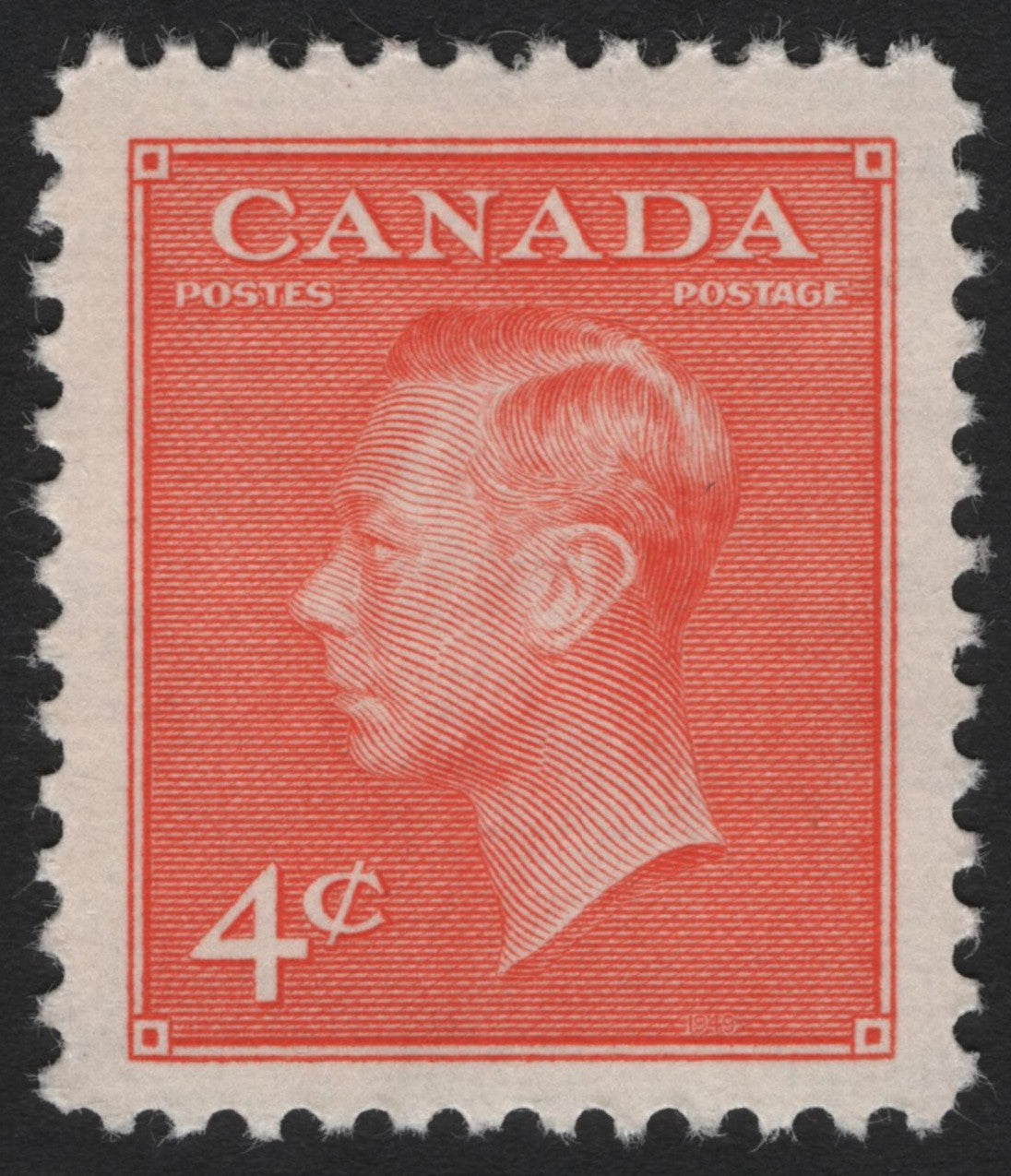 SCG4548 - Canada 1939 – King George VI 4¢ Carmine Red Definitive