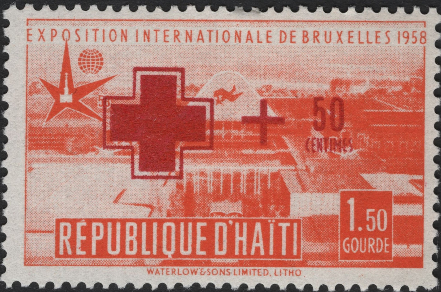 SCG4608 - Haiti 1958 Red Cross Overprint – Brussels International Exposition