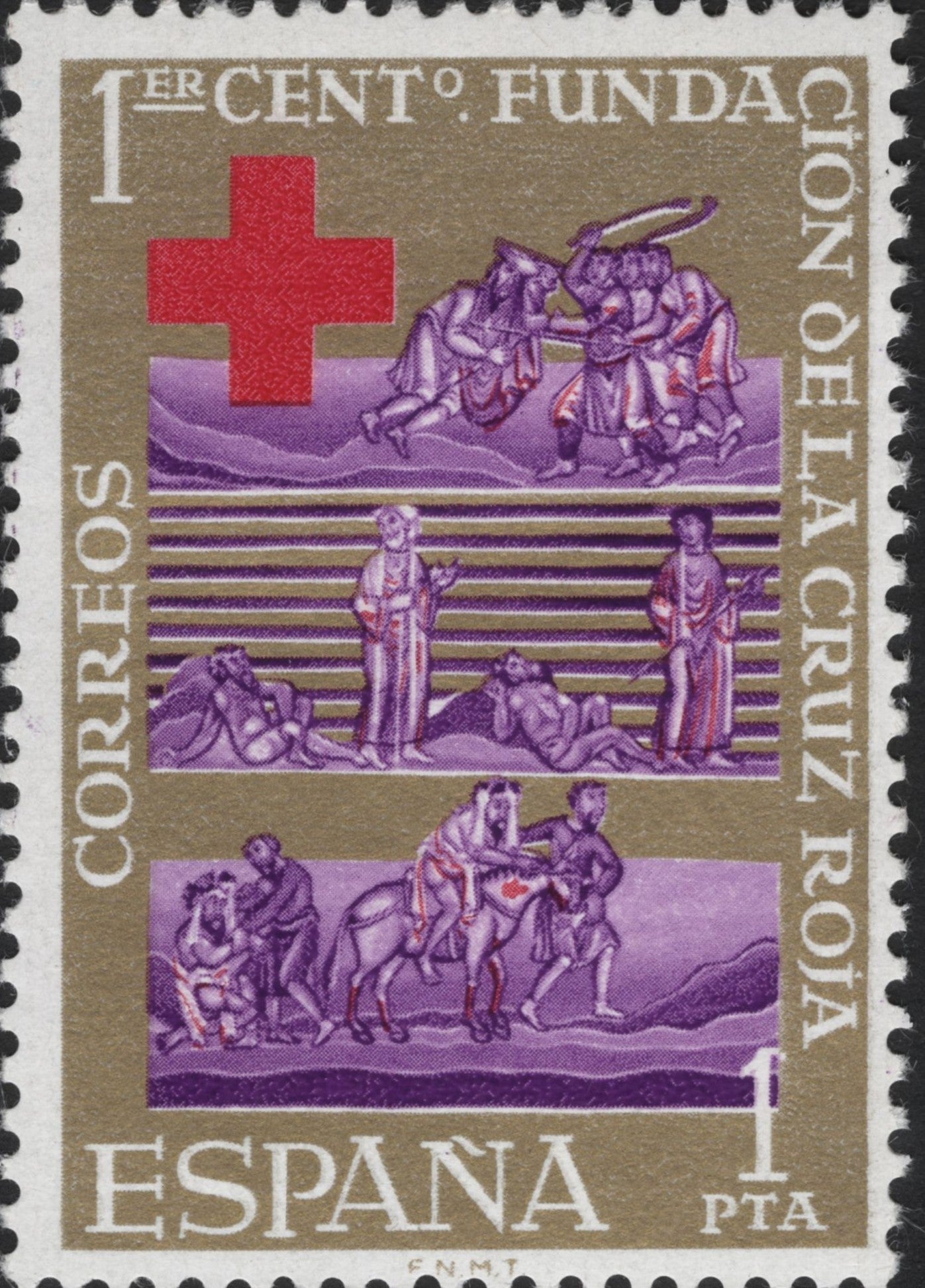 SCG4612 - Spain 1963 – Red Cross Centenary, 1 PTA