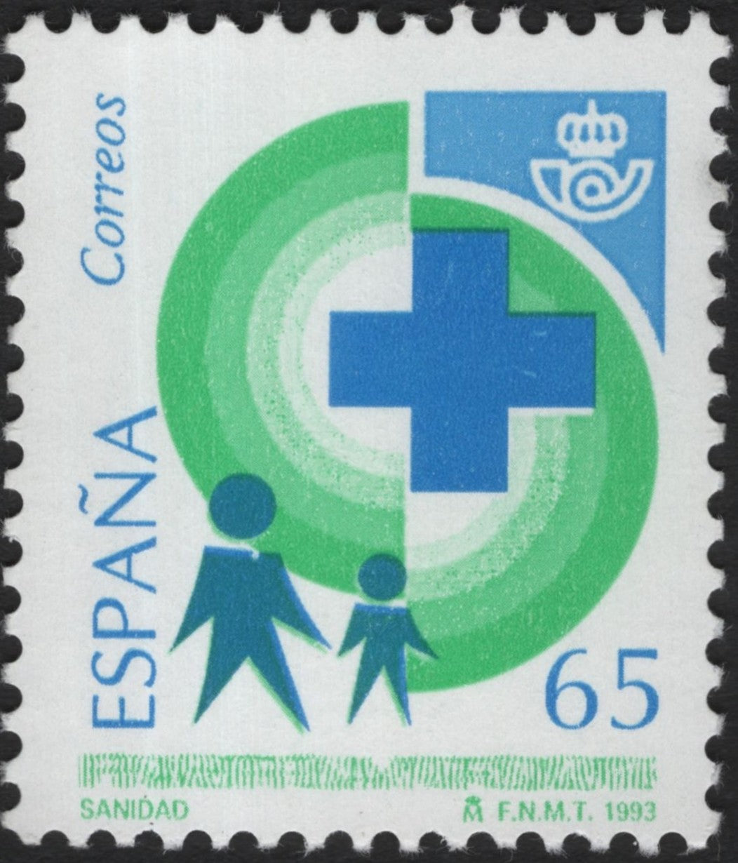 SCG4592 - Spain 1993 – Public Health & Welfare, 65 Pts