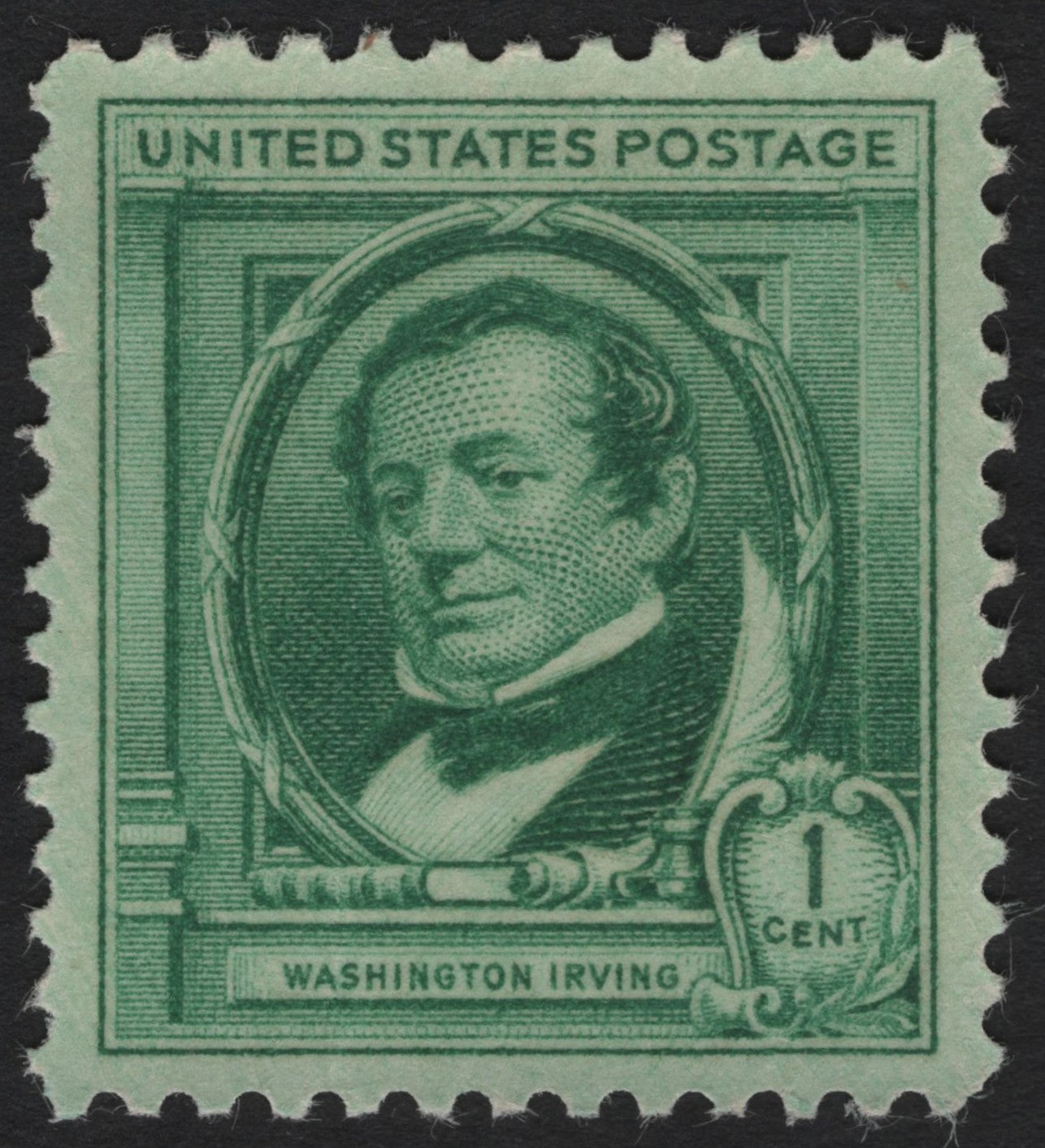 SCG4651 - United States 1932 – Washington Irving 1¢ Green