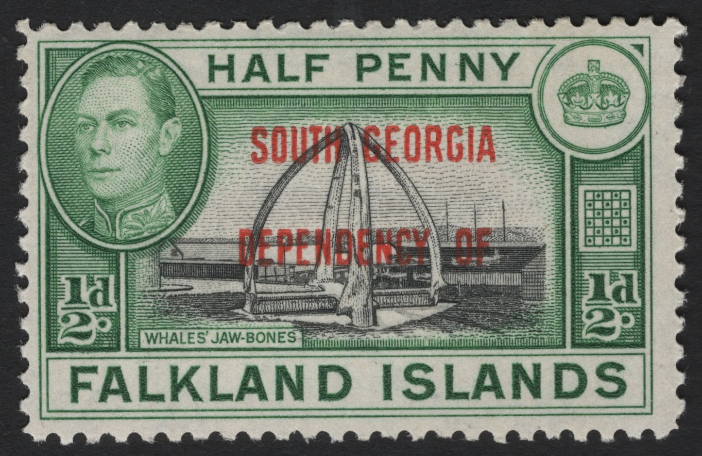 SCG4662 - 1938 Falkland Islands ½d King George VI – South Georgia Overprint