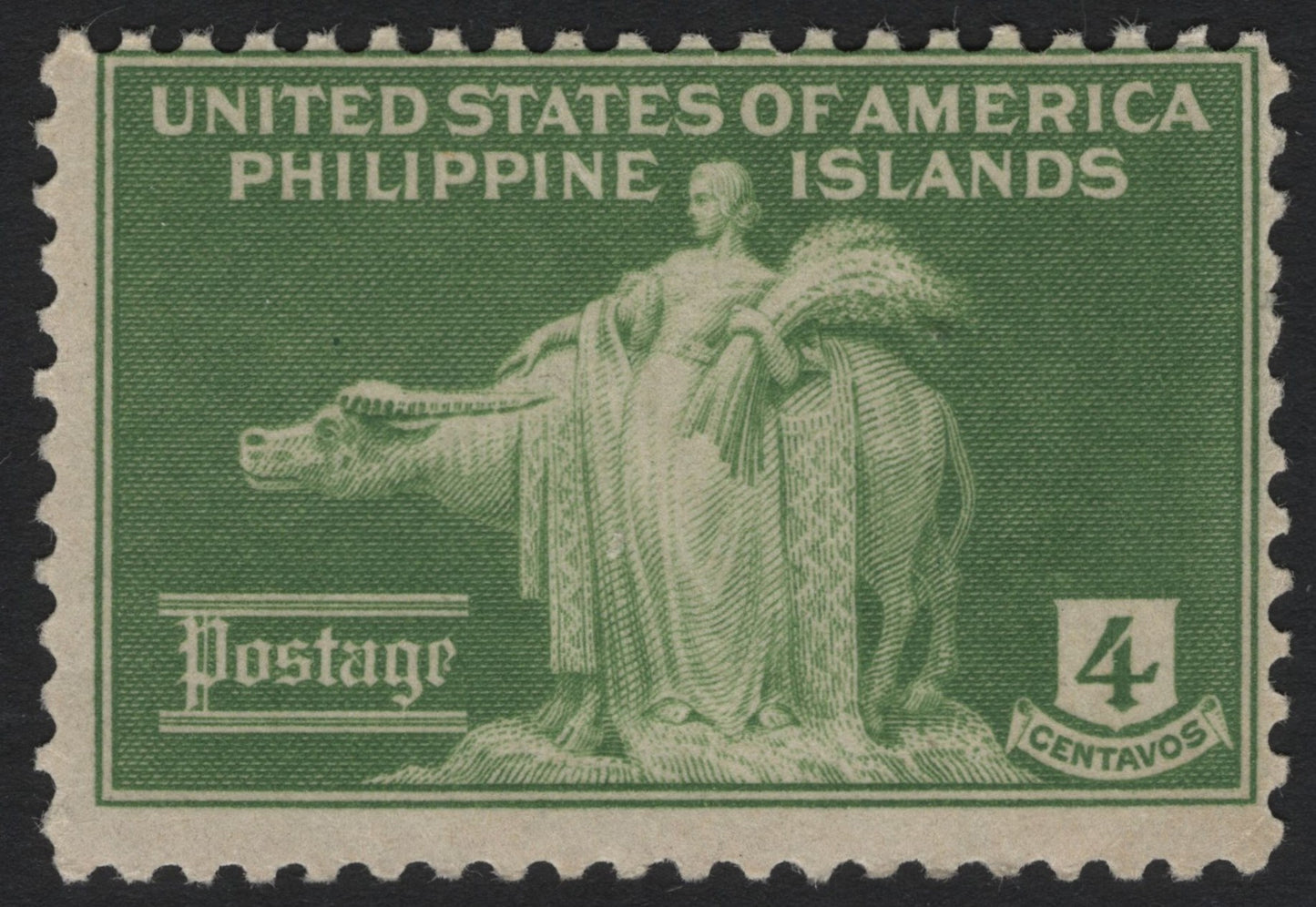 SCG4664 - 1935 Philippines (U.S. Administration) – 4 Centavos Green “Woman with Carabao”