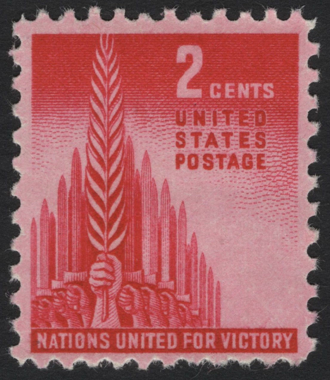 SCG4672 - United States 1942 – 2¢ "Nations United for Victory" Red Issue