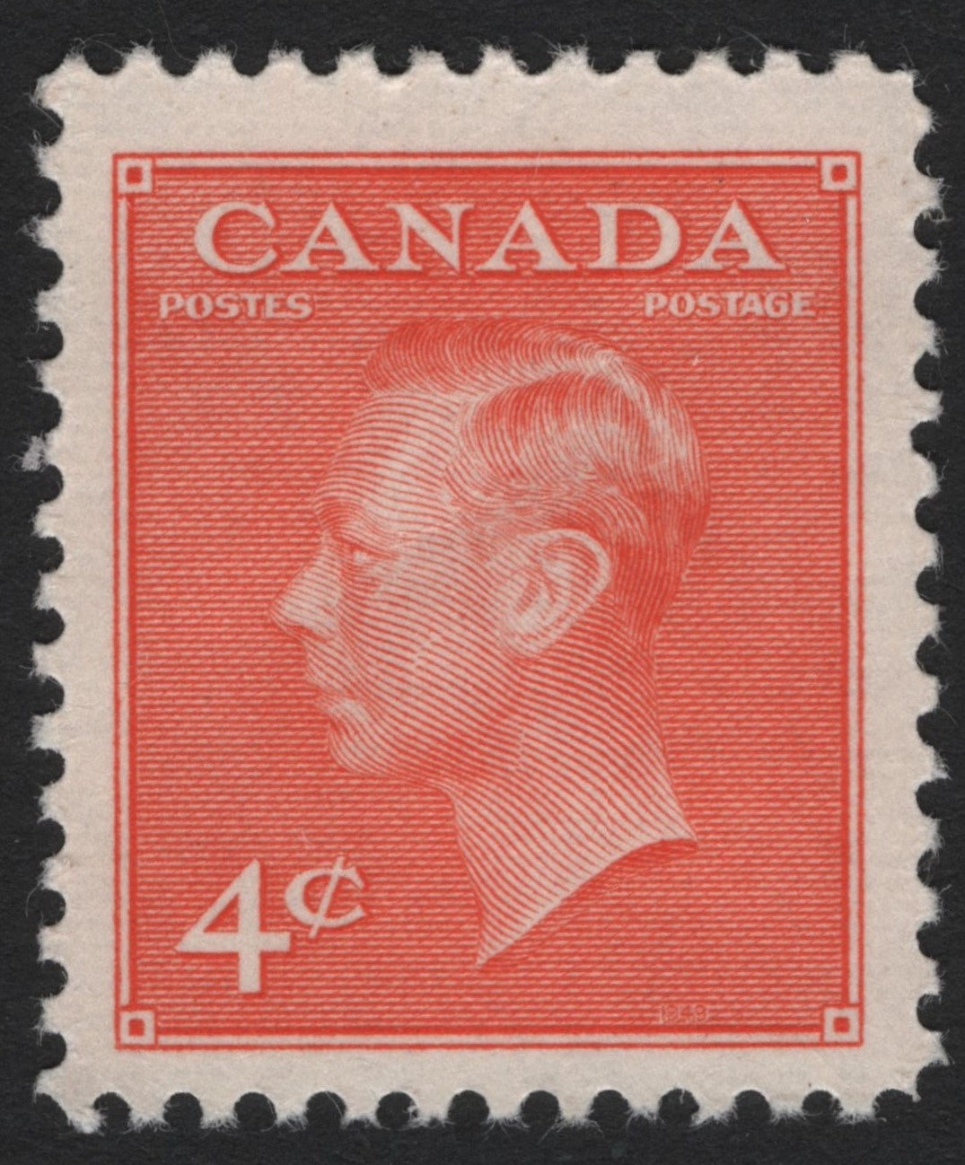 SCG4694 - Canada 1937 King George VI 4¢ Carmine Red Definitive