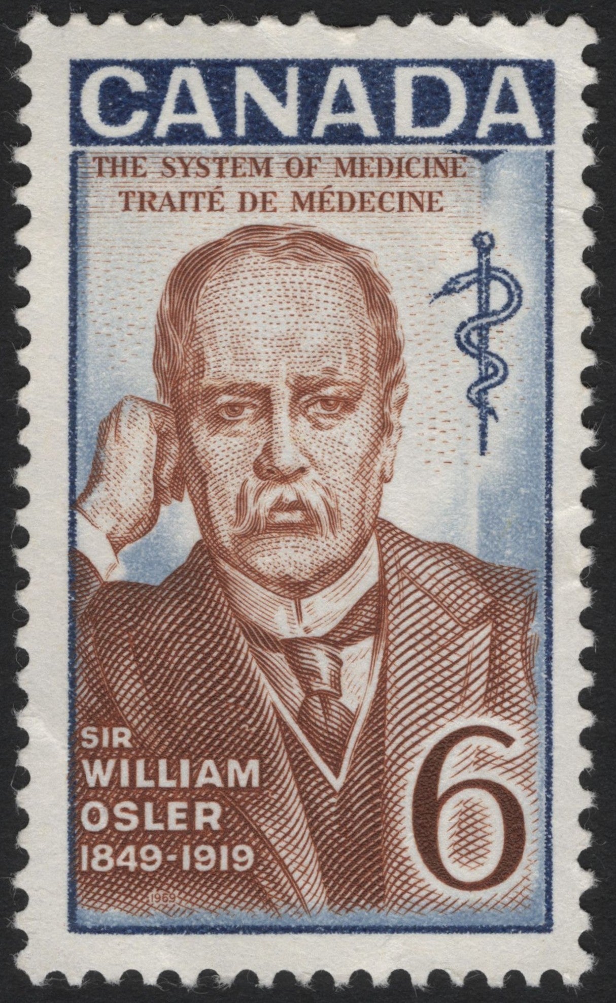 SCG4720 - Canada 1969 – Sir William Osler 6¢ Commemorative Stamp