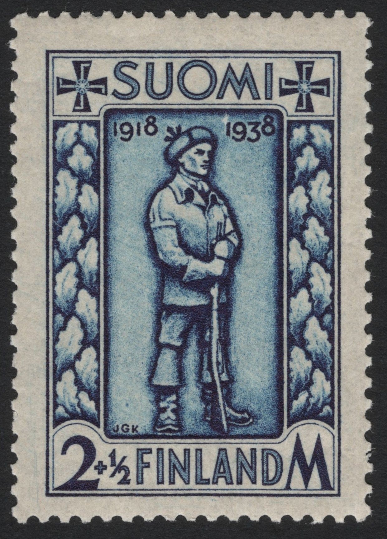 SCG4716 - Finland 1938 – 20th Anniversary of Independence Soldier Stamp (2½M)