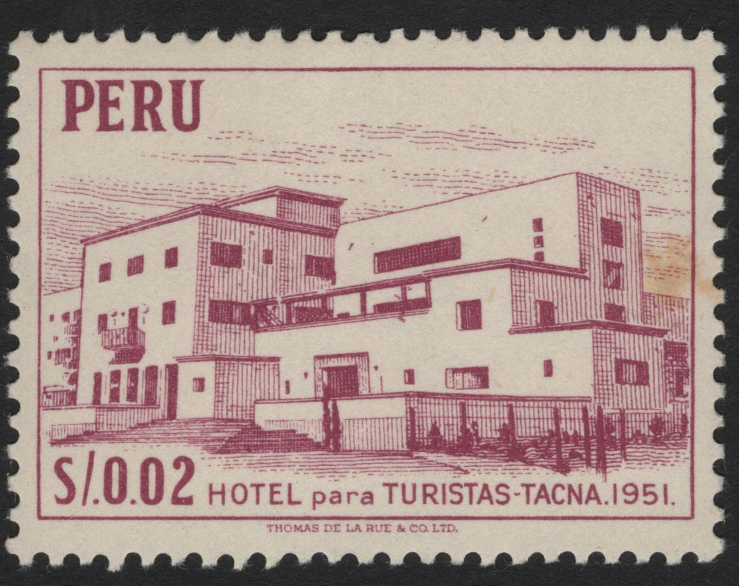 SCG4763 - Peru 1951 – Hotel para Turistas, Tacna – S/.0.02