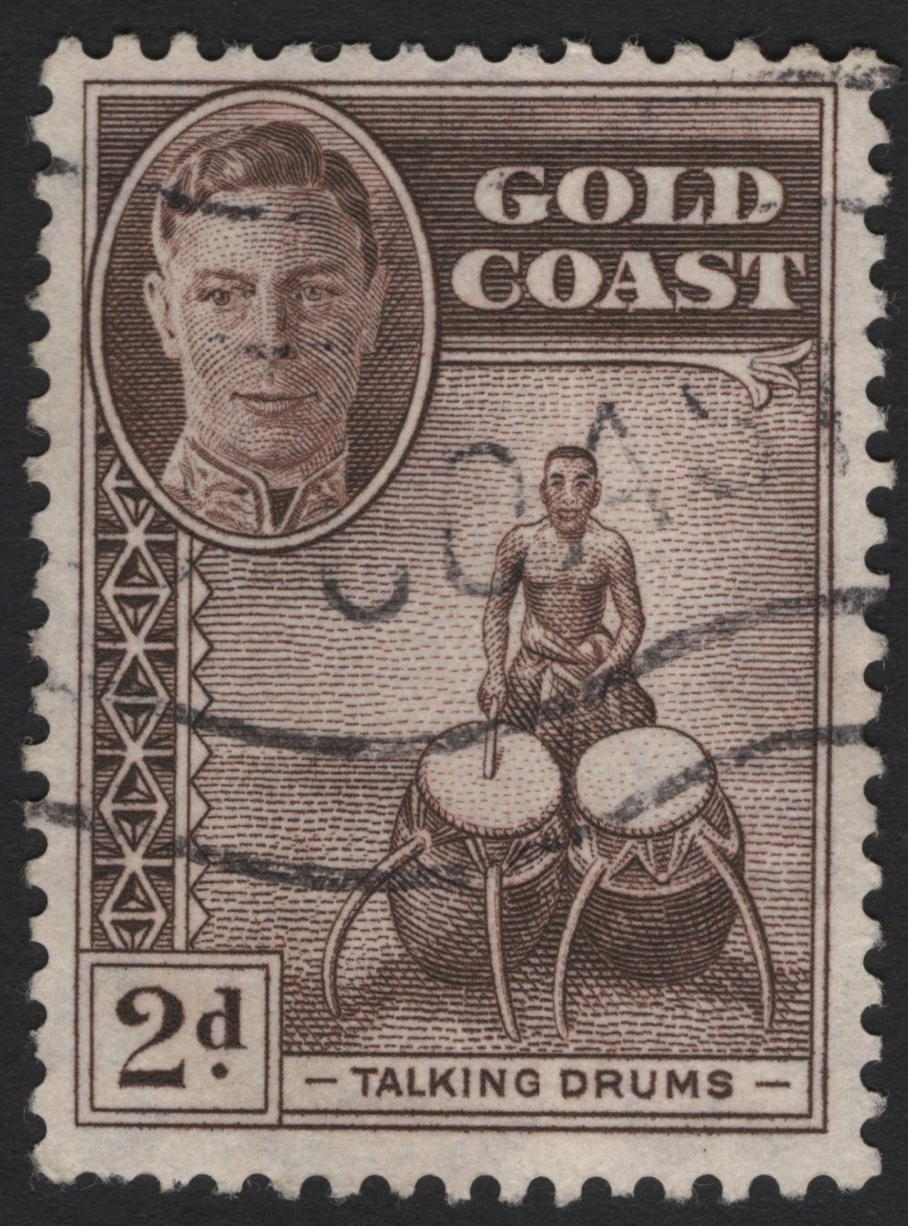 SCG4902 - Gold Coast 1938–48 2d Talking Drums – King George VI