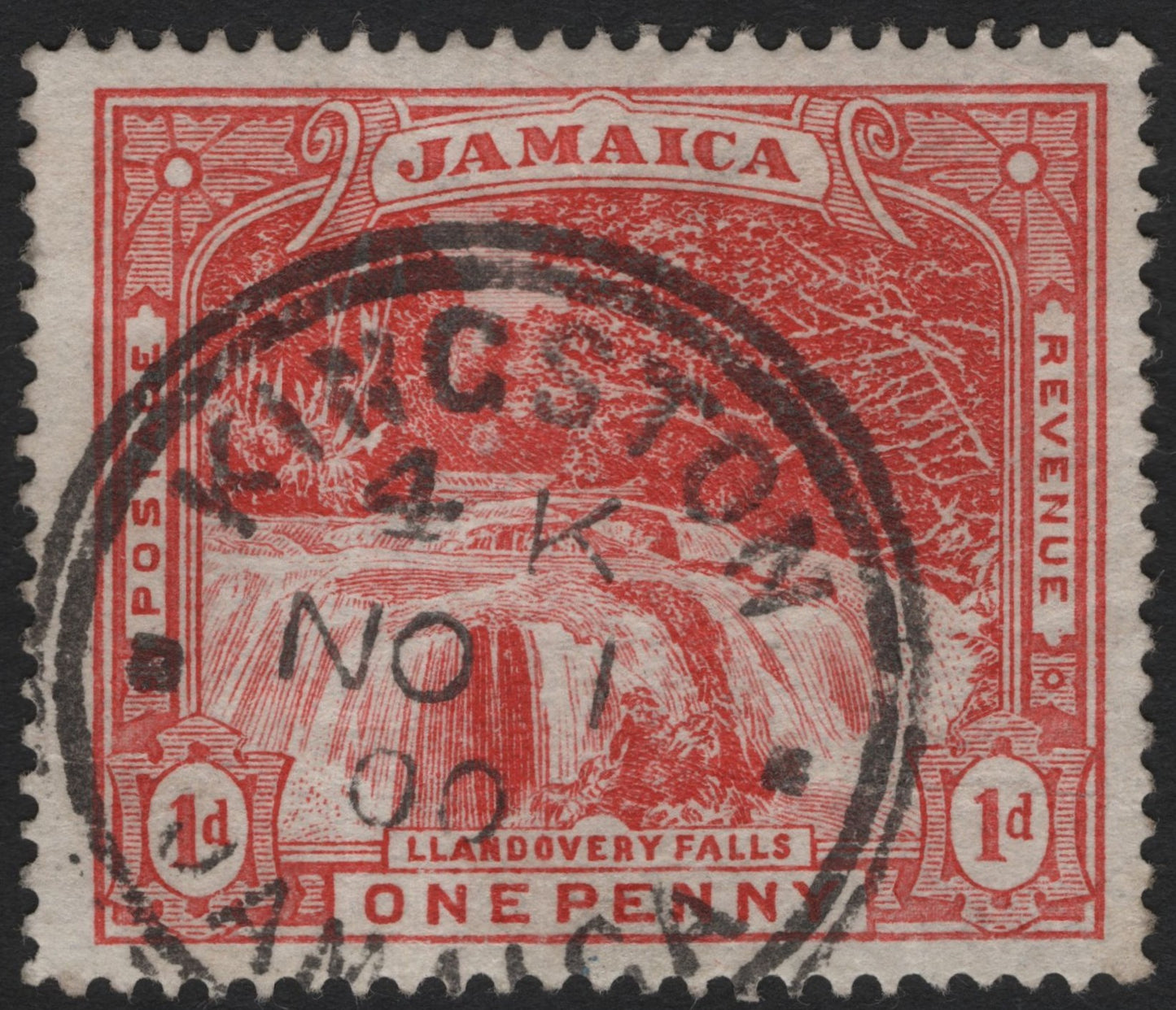 SCG4881 - Jamaica 1890 – 1d Red “Llandovery Falls”