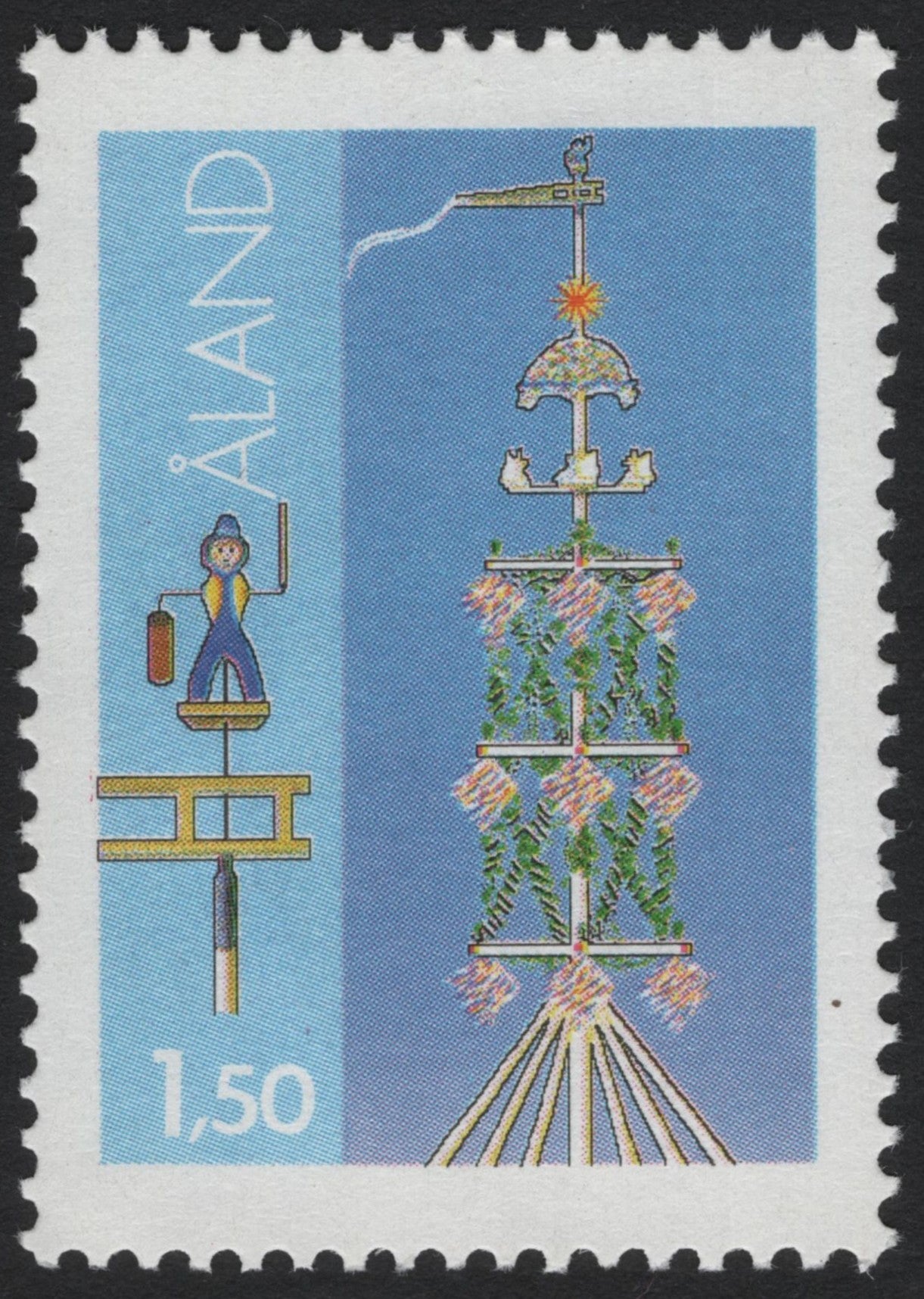 SCG4924 - Åland 1993 Traditional Maypole Festival Stamp – 1.50 Markka