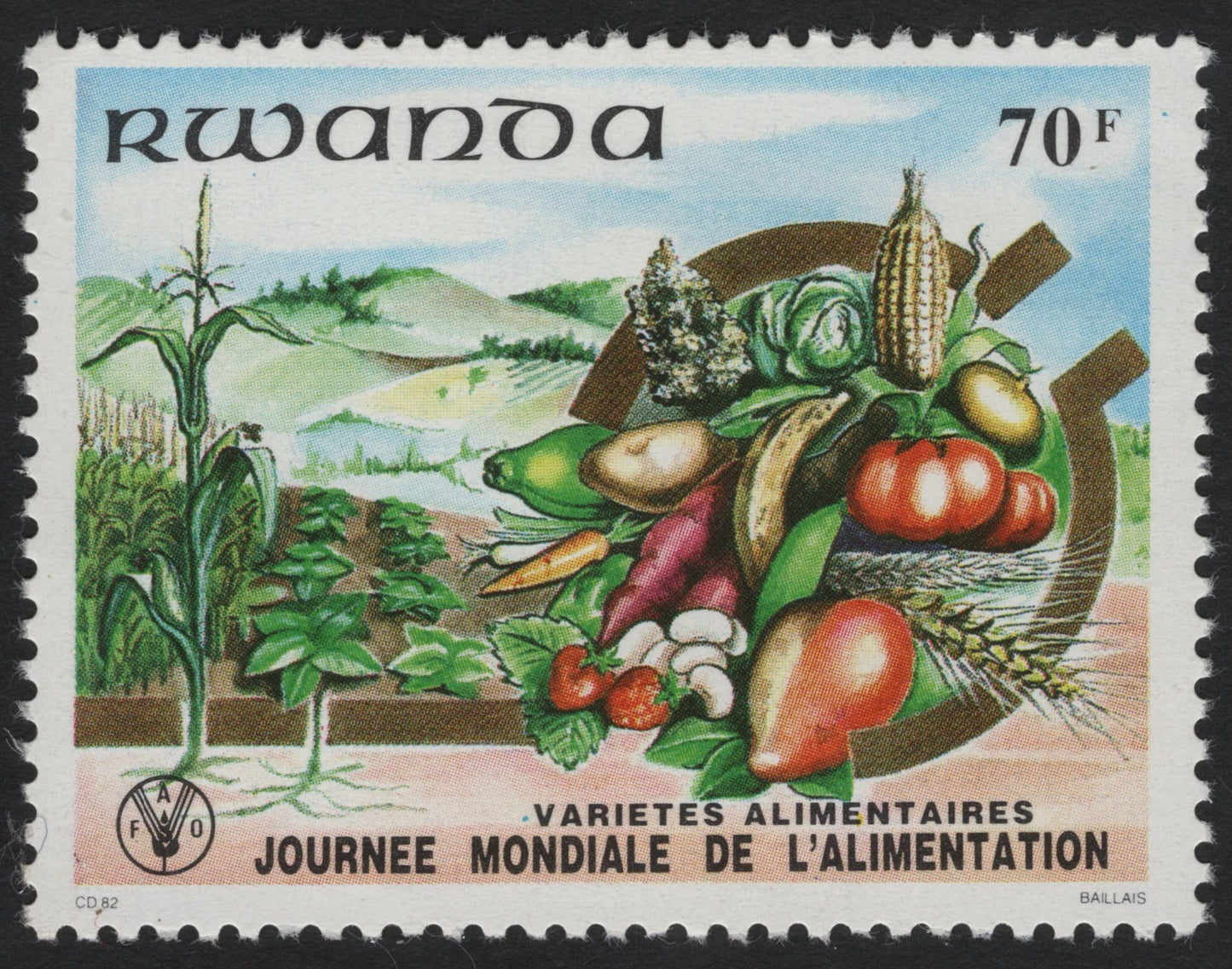 SCG4939 - Rwanda 1982 – World Food Day (Varieties of Food)
