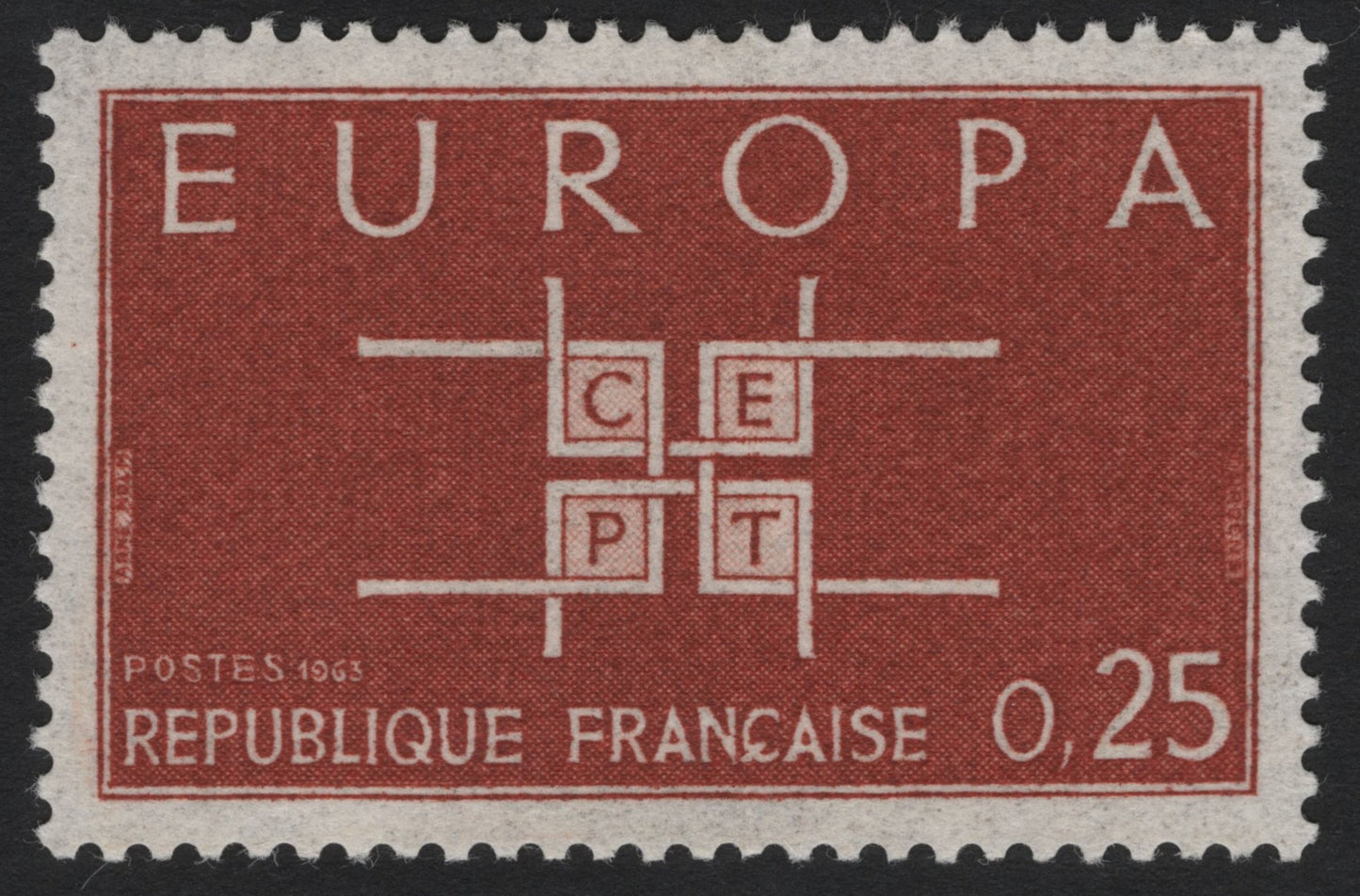 SCG4942 - France 1963 Europa CEPT 0.25 Fr Red