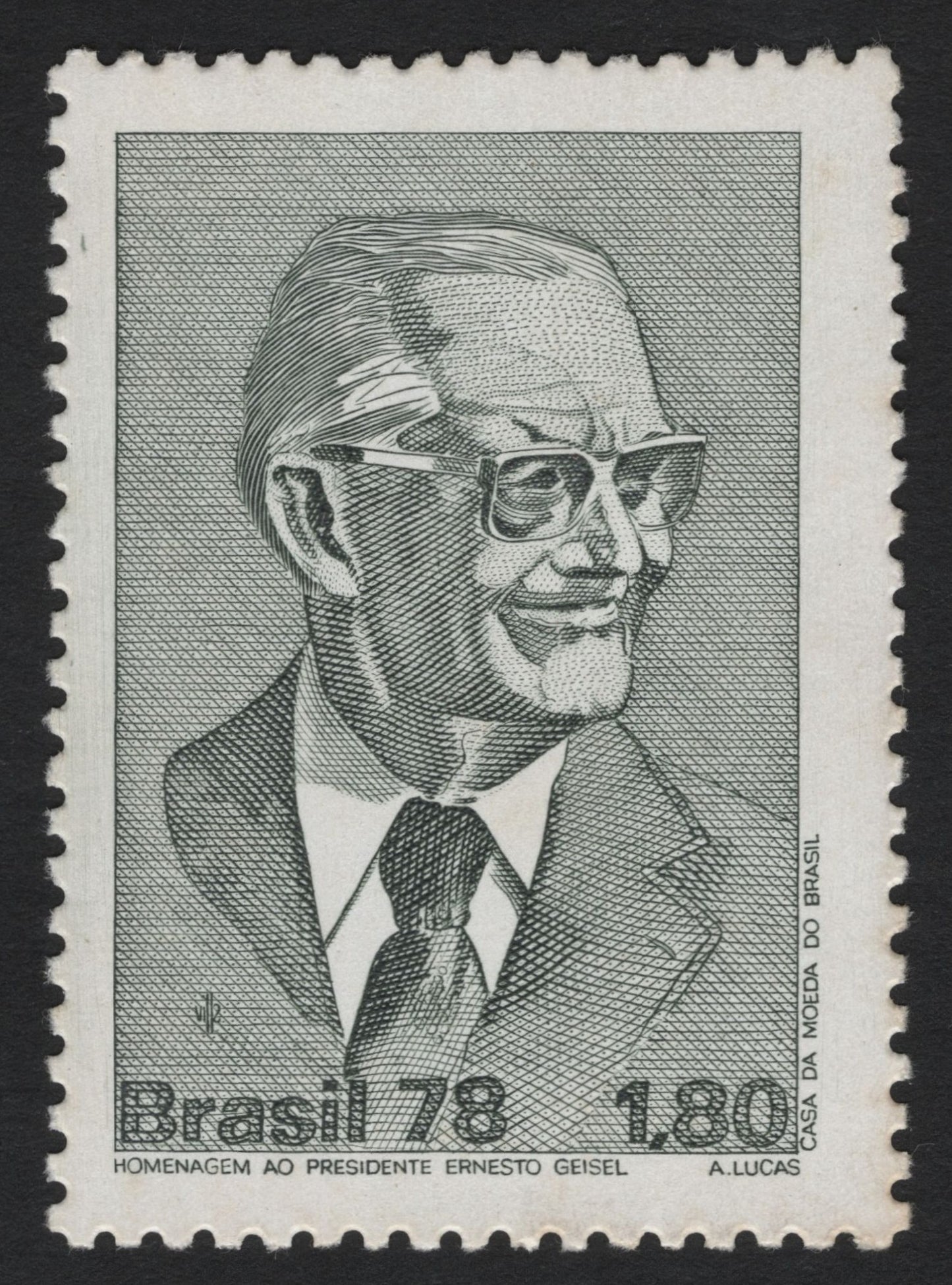 SCG4945 - Brazil 1978 – President Ernesto Geisel Tribute 1.80 Cruzeiros