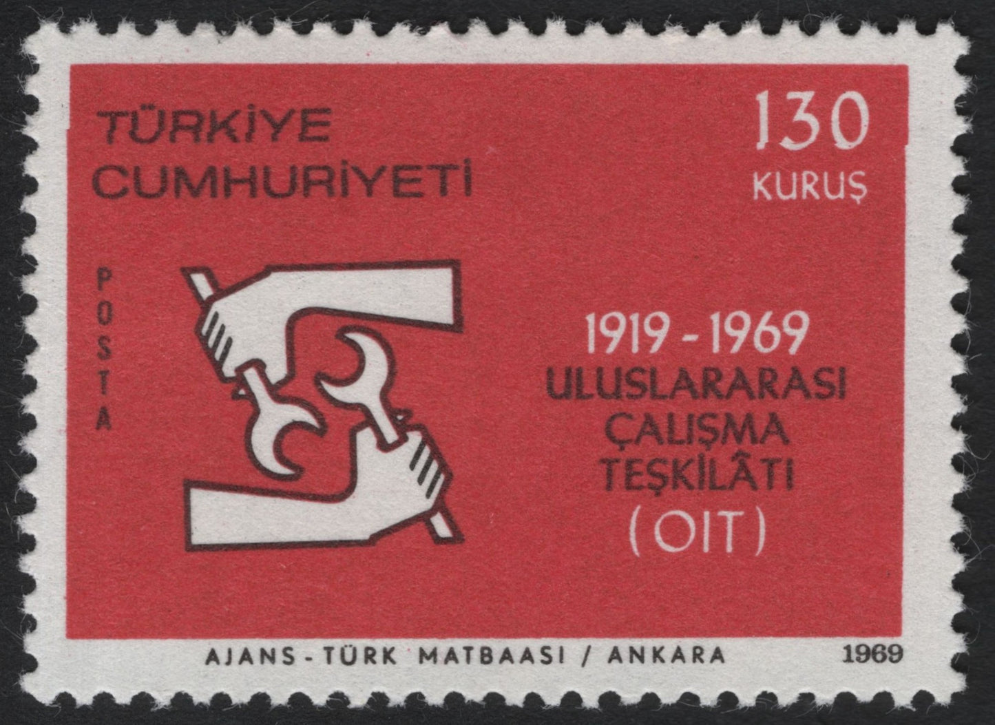 SCG4931 - Turkey 1969 – 50th Anniversary of the International Labour Organization (ILO)