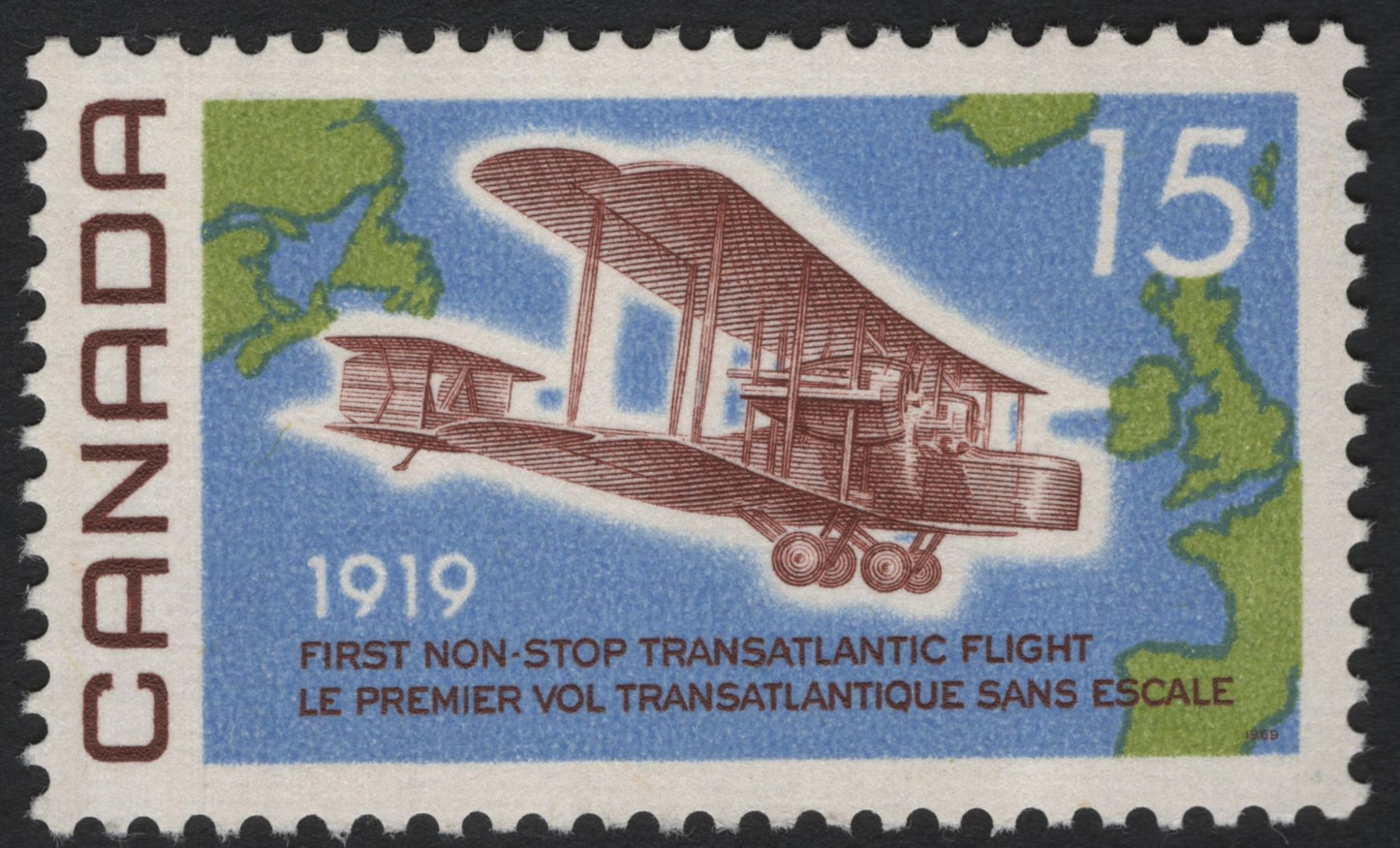 SCG4953 - Canada 1969 – First Non-Stop Transatlantic Flight (1919 Vickers Vimy)