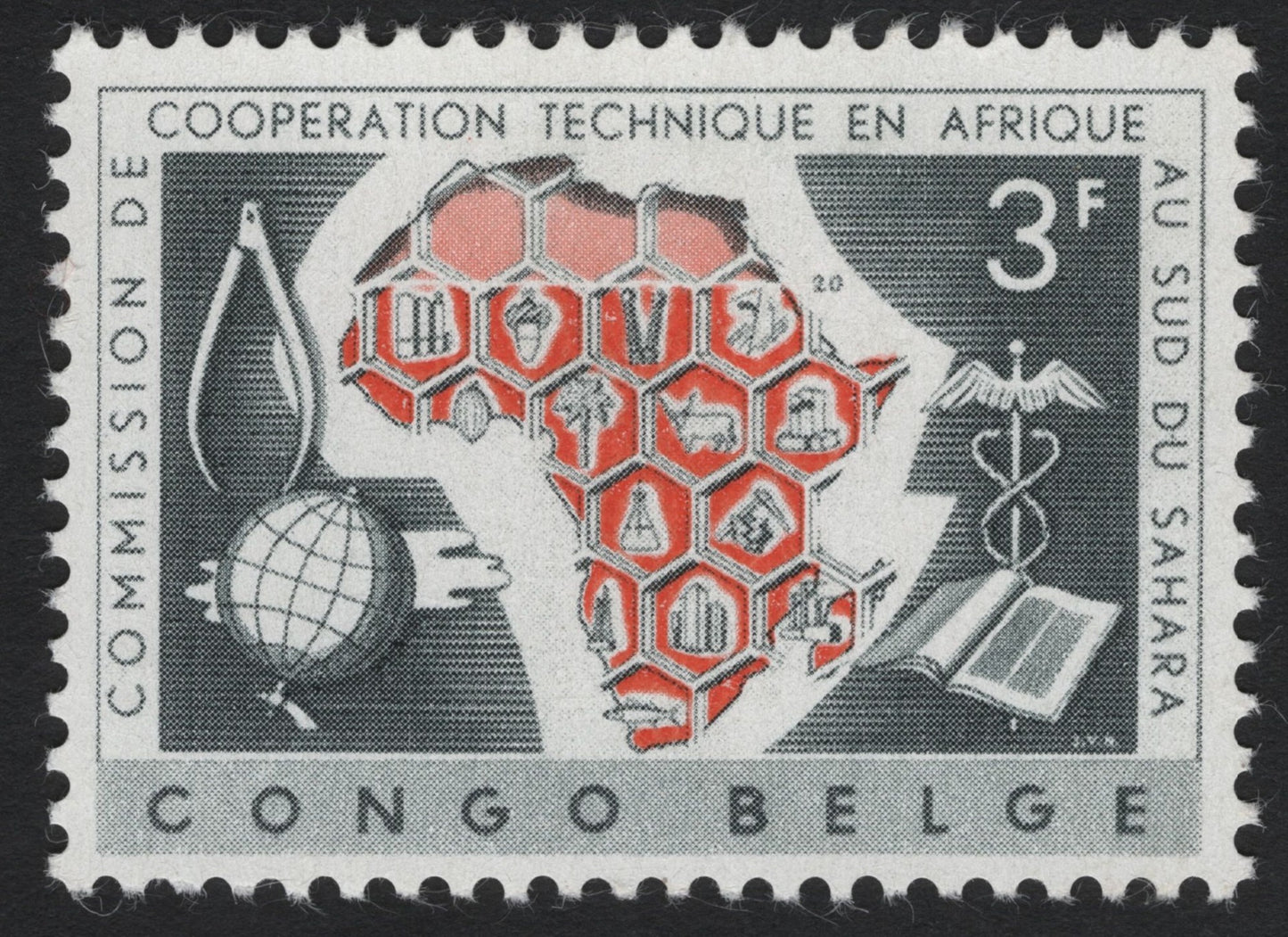 SCG4954 - Belgian Congo 1950s – Technical Cooperation in Sub-Saharan Africa, 3 Francs