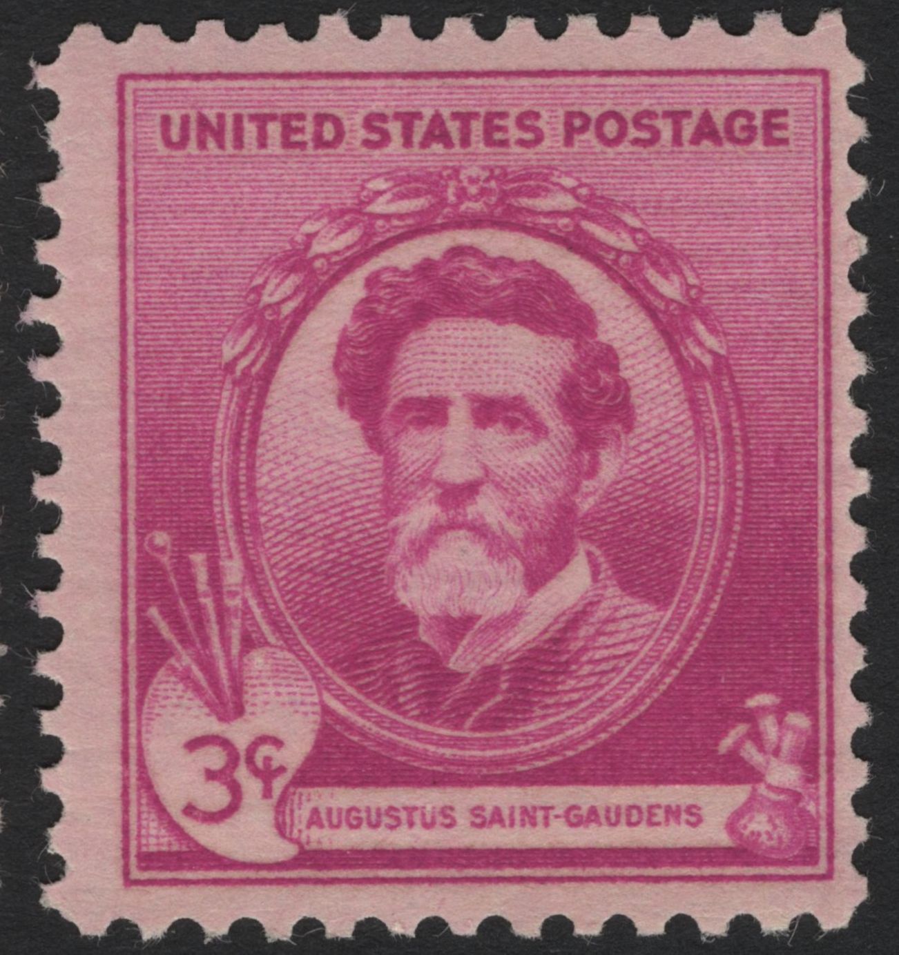 SCG4989 - United States 1¢ Stephen Collins Foster, 2¢ John Philip Sousa, 3¢ Augustus Saint-Gaudens – Famous Americans Series