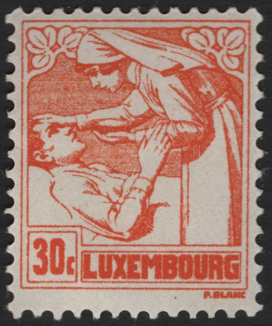 SCG5042 - Luxembourg 1946 – Red Cross Nurse Assisting Patient, 30c