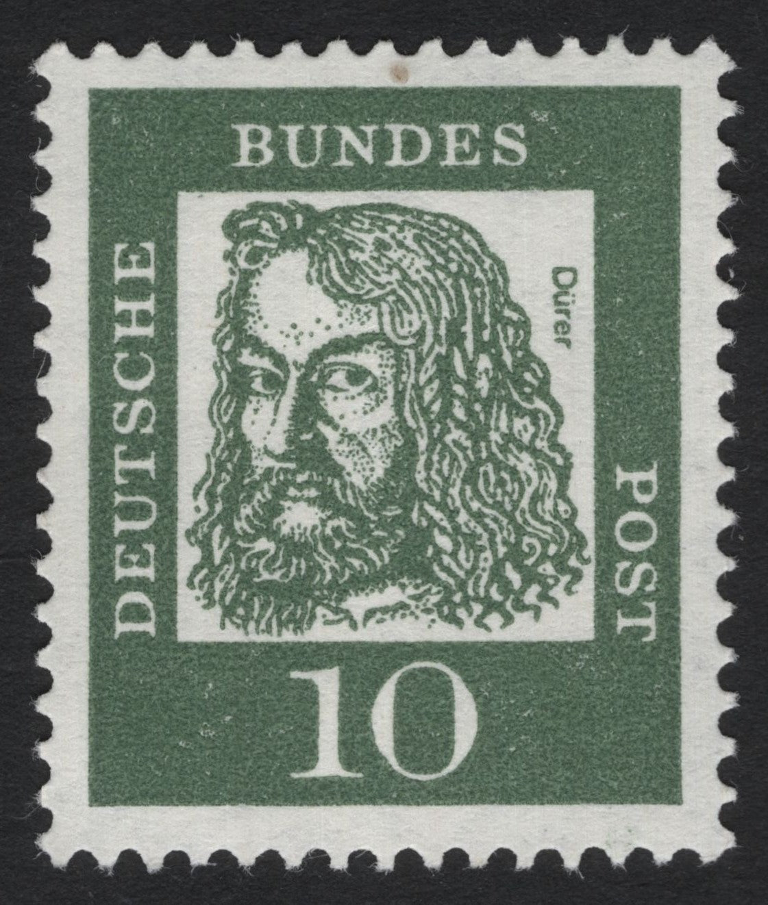 SCG4996 - Germany 1948 – 10 Pfennig Green "Albrecht Dürer" (Definitive Issue)