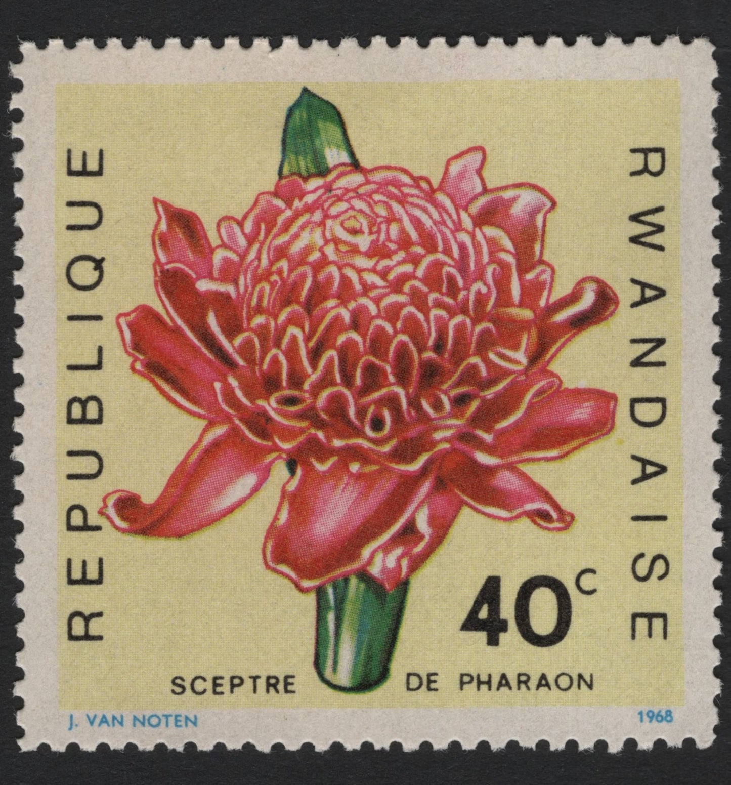 SCG5088 - Rwanda 1968 – Pharaoh’s Sceptre Flower 40c