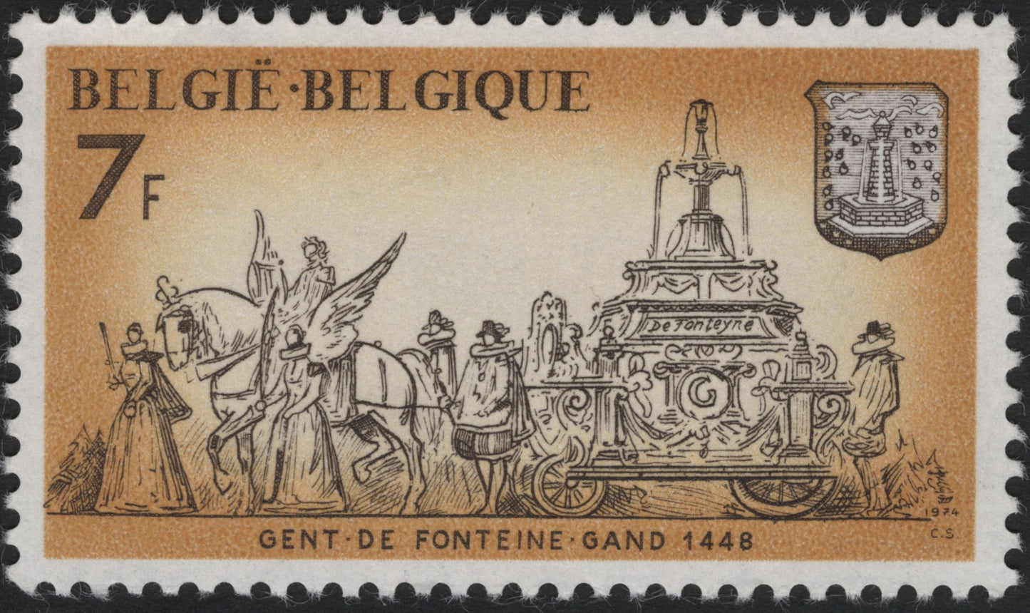 SCG5118 - Belgium 1974 – De Fonteyne Fountain, Ghent (1448)