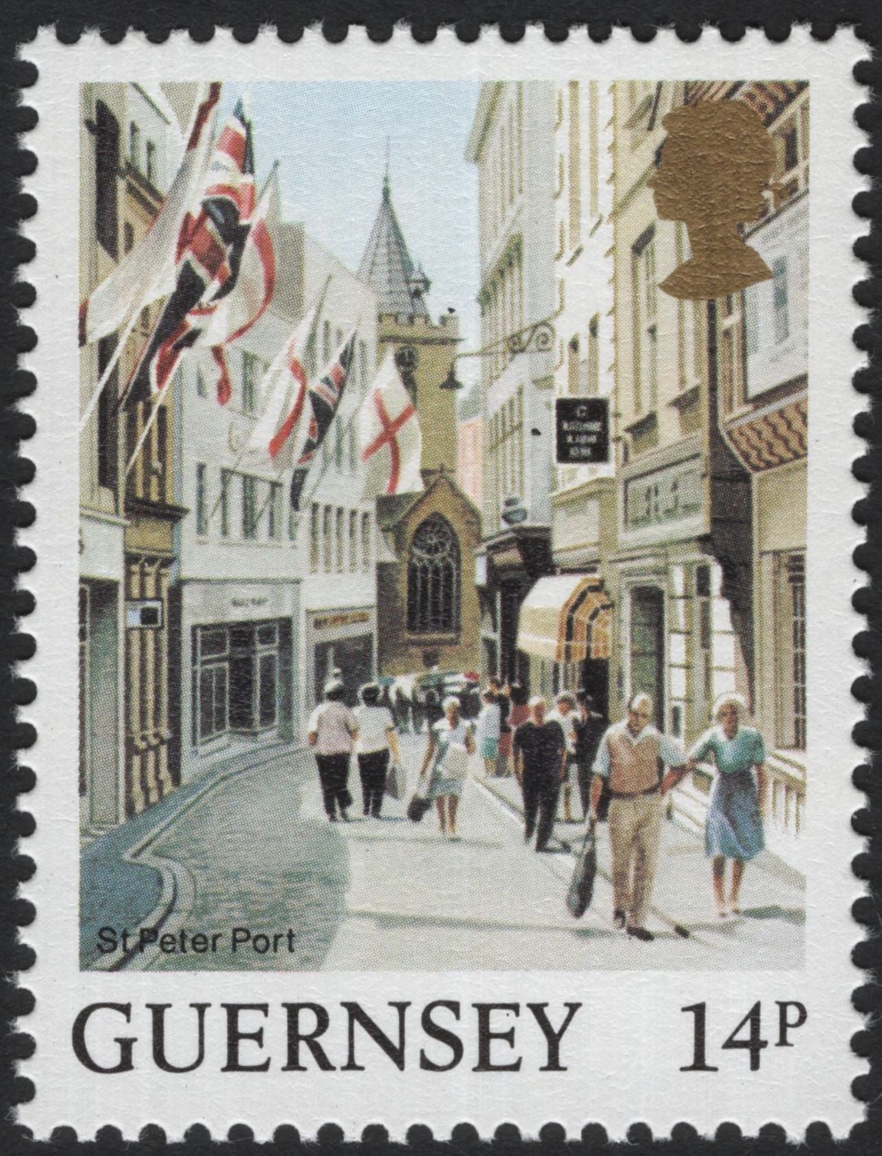 SCG5066 - Guernsey 1970s–1980s Definitive Issue – Scenic Views (St Peter Port, St Apolline Chapel, Torteval Church)