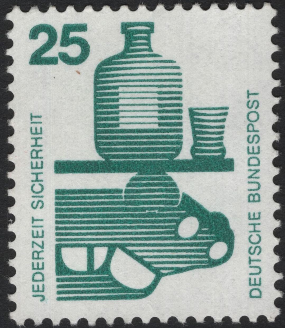 SCG5075 - Germany (West) 1971 – "Safety at All Times" Campaign Stamps (10 Pf & 25 Pf)