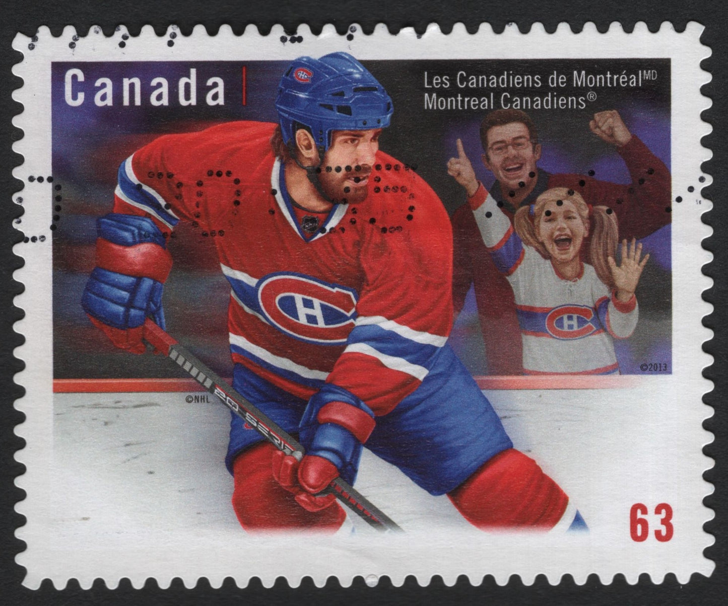 SCG5136 - Canada 2013 – Montreal Canadiens NHL Hockey Stamp (63¢)