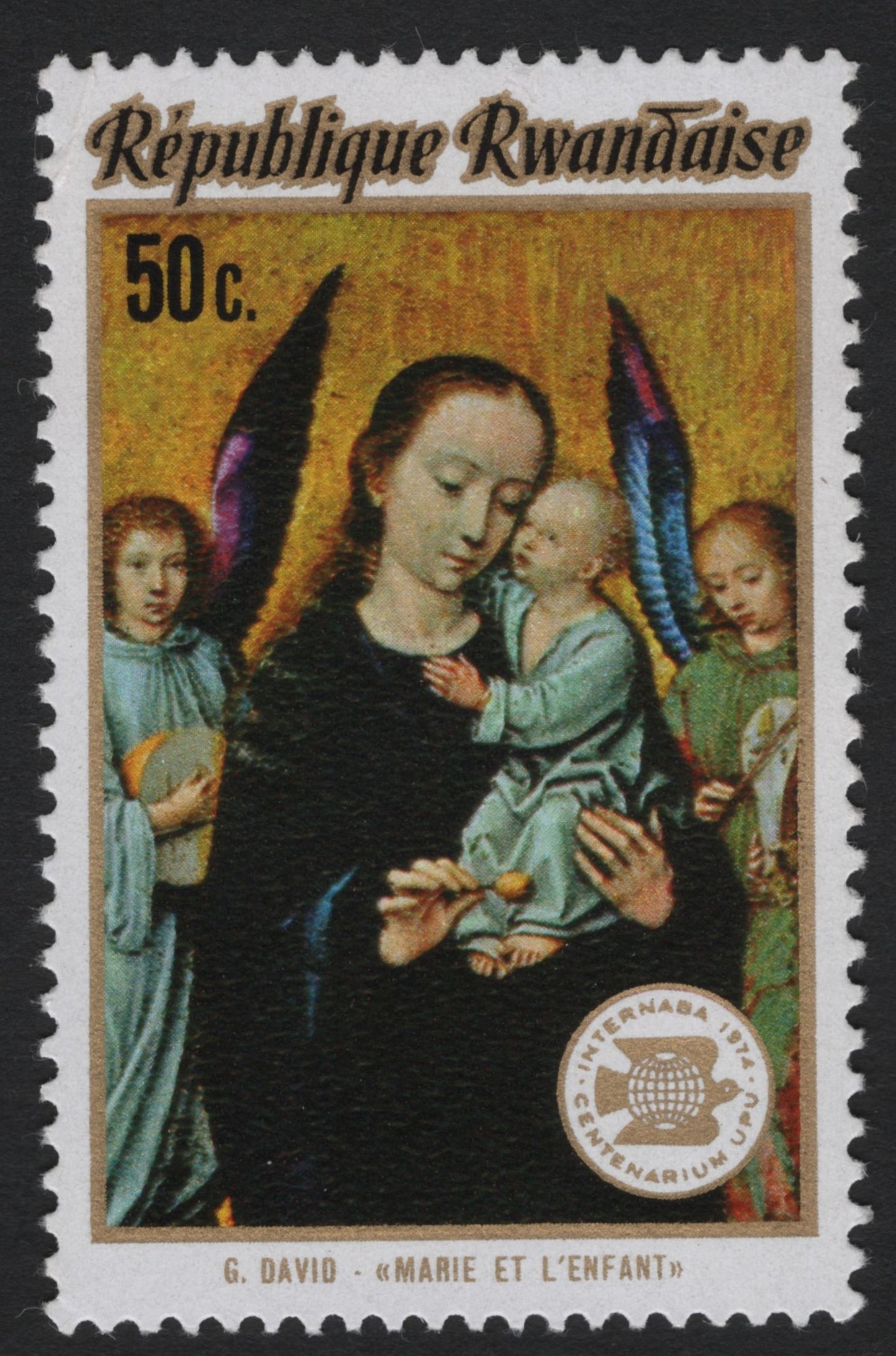 SCG5161 - Rwanda 1974 – Madonna and Child, Painting by Gérard David