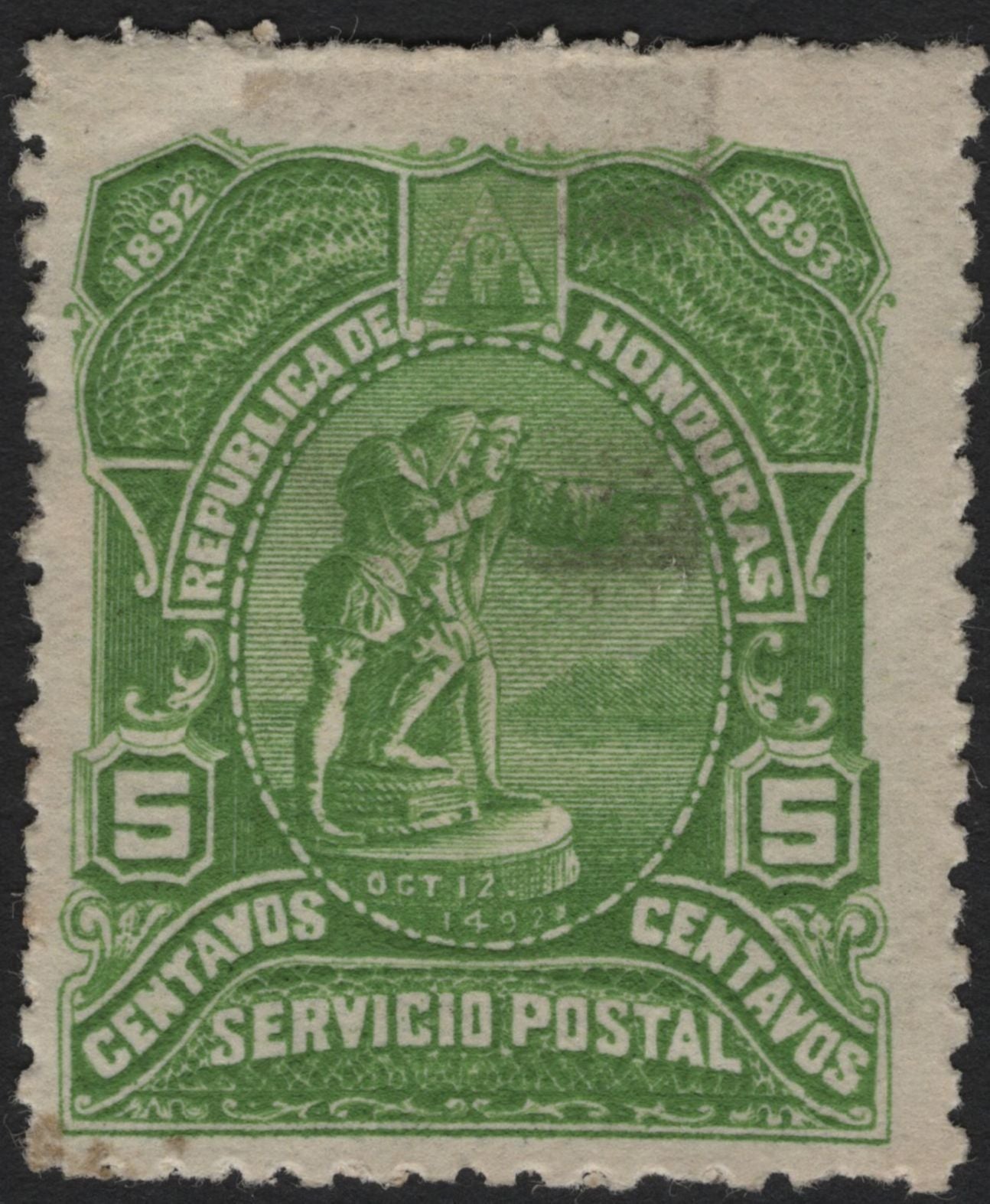 SCG5208 - Honduras 1892–1893 Columbus 400th Anniversary Issue – Postal Service Centavos