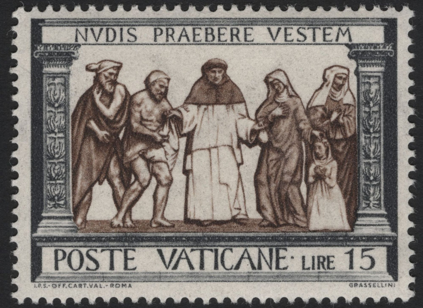 SCG5204 - Vatican City 1950 – Works of Mercy (Set of 3 Stamps)