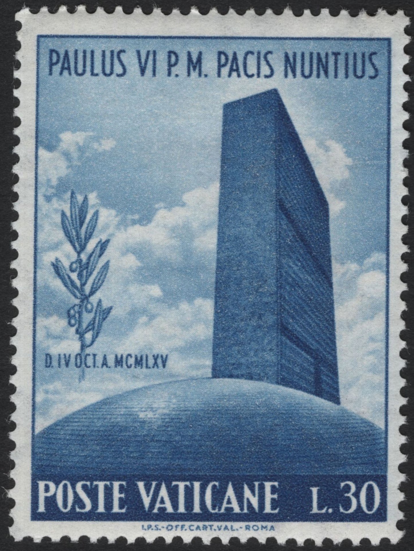 SCG5205 - Vatican City 1965 – Visit of Pope Paul VI to the United Nations (Set of 2)