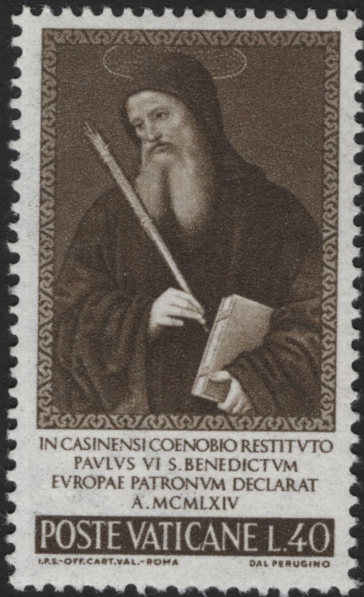SCG5206 - Vatican City 1964 – St. Benedict, Patron of Europe (Set of 2)
