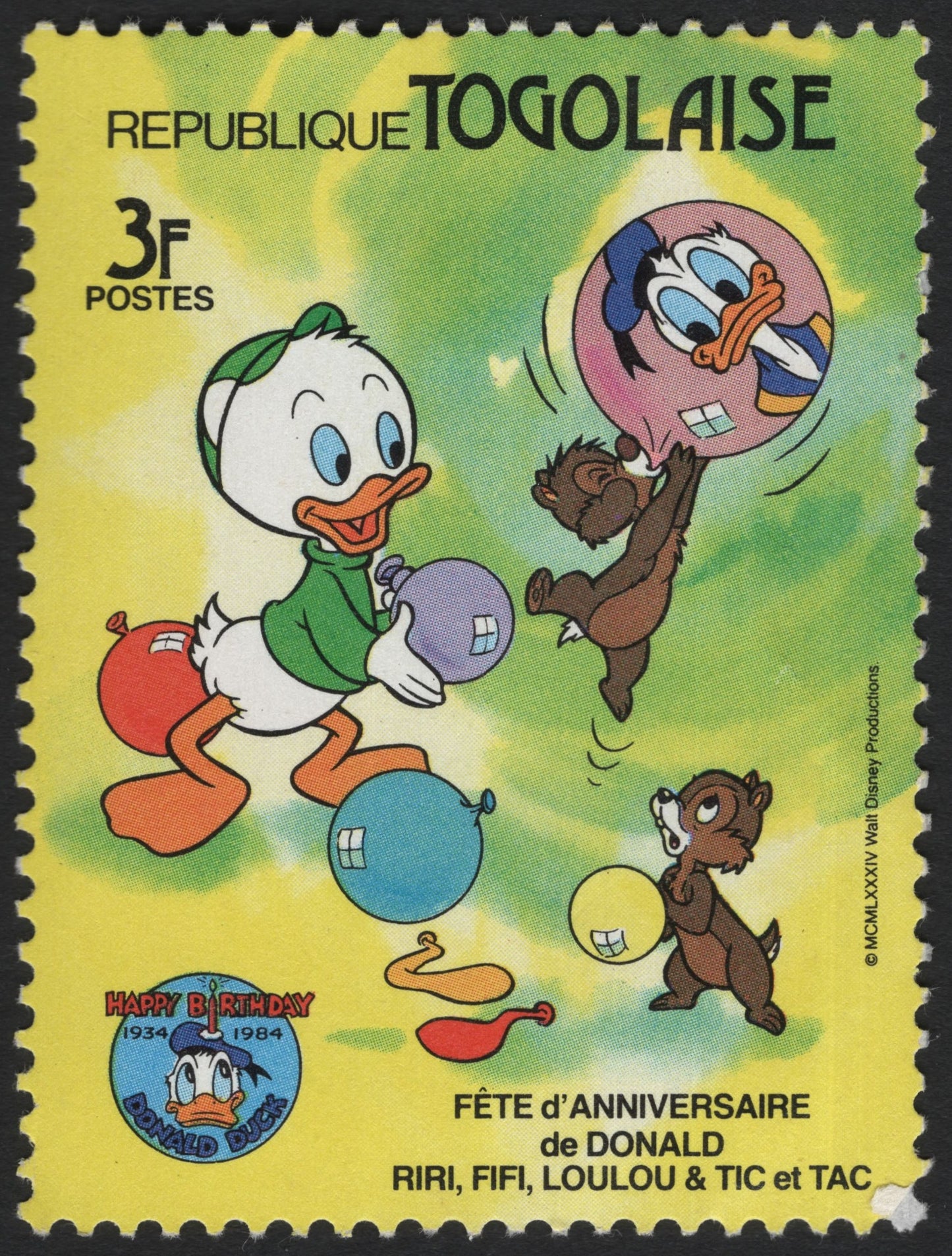 SCG5273 - Togo 1984 – Donald Duck 50th Anniversary, 3F