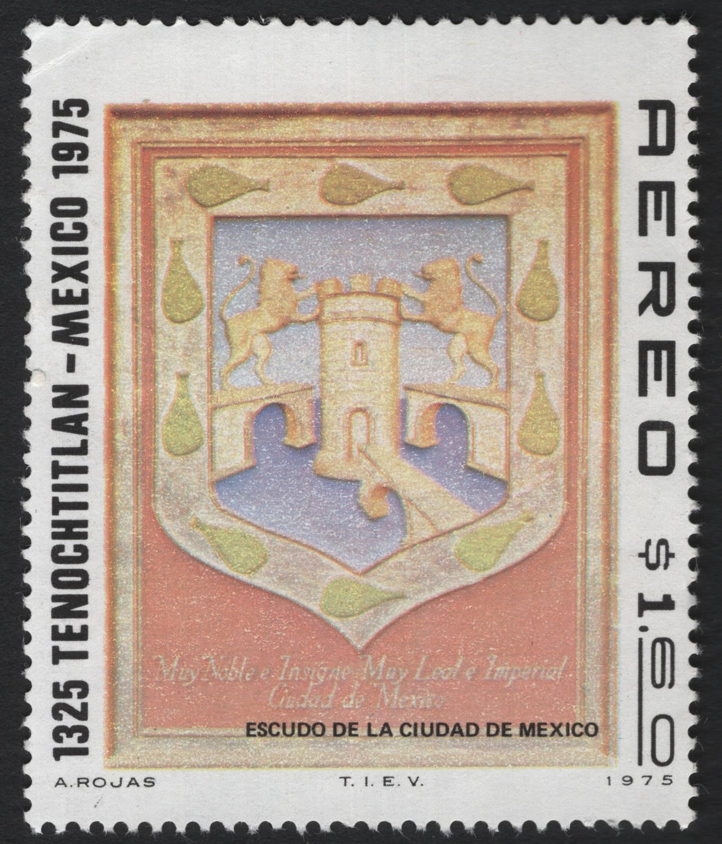 SCG5284 - Mexico 1975 – Escudo de la Ciudad de México (Coat of Arms of Mexico City)