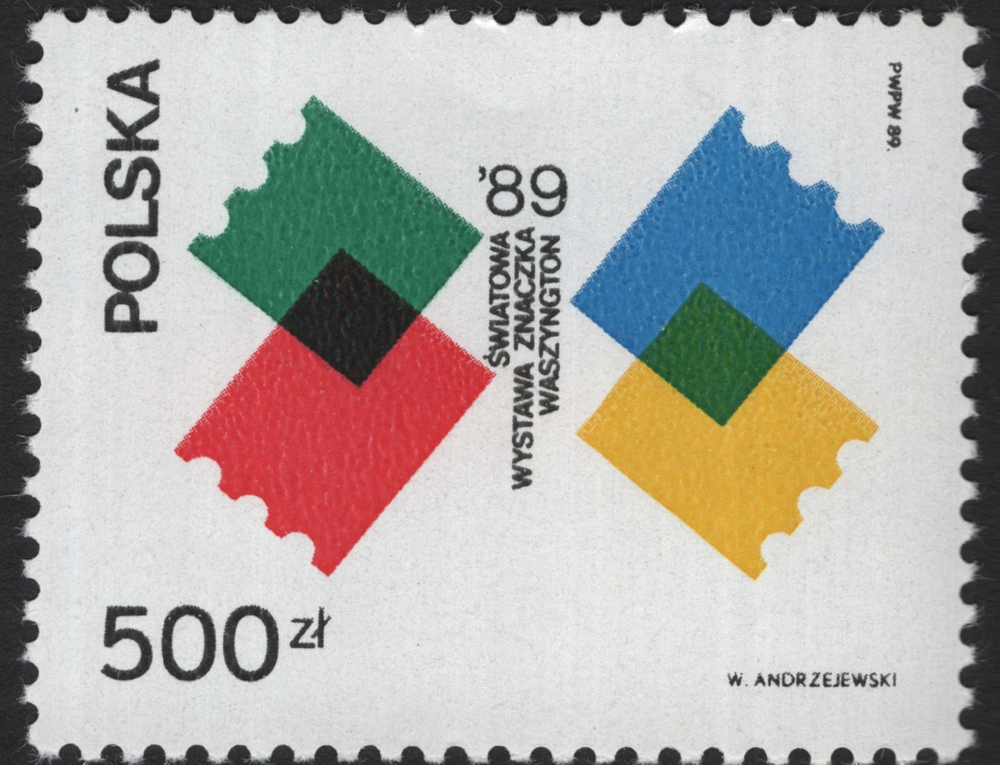 SCG5319 - Poland – Caricature Museum & Washington 1989 Stamp Exhibition (1989)