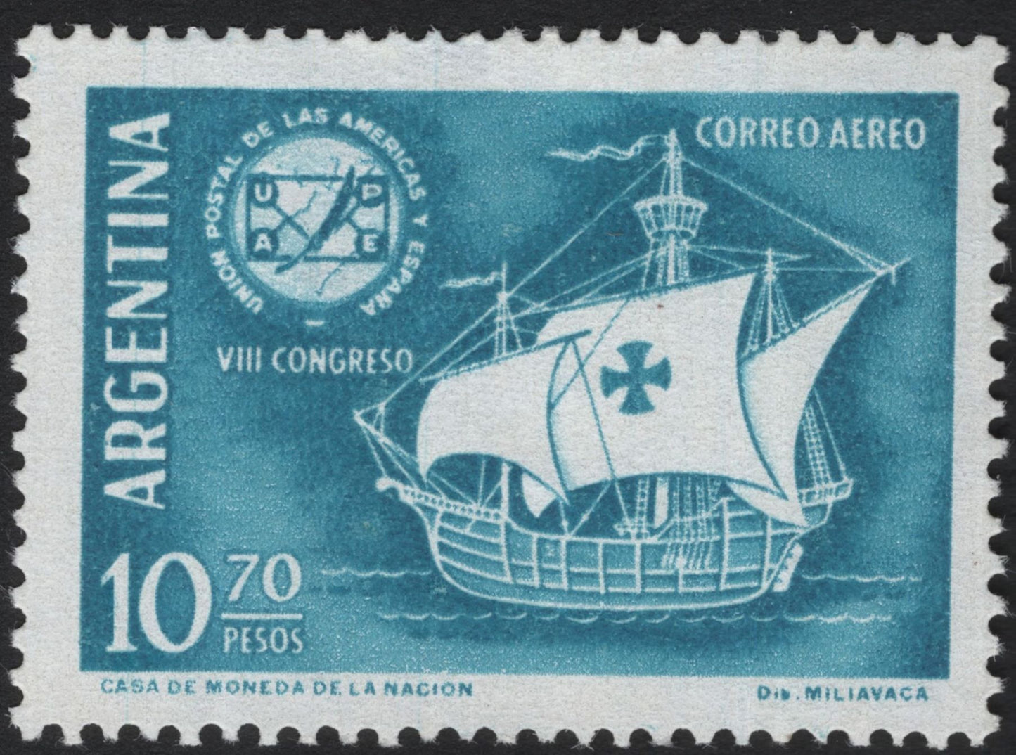 SCG5313 - Argentina – 1960, UPAE VIII Congress Airmail Stamps