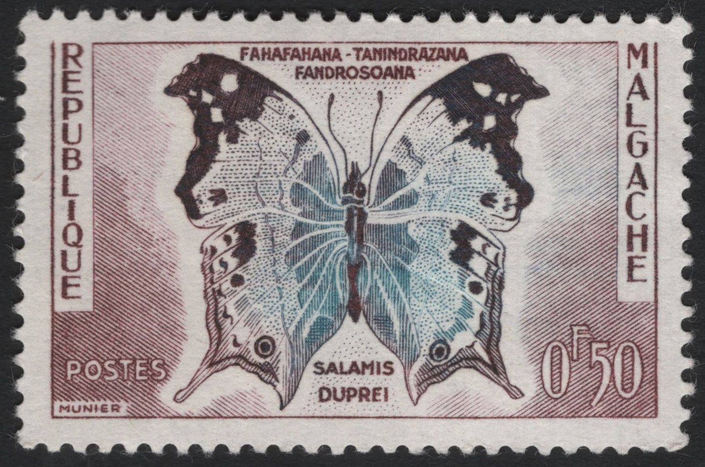 SCG5345 - Madagascar 1961 – Salamis Duprei Butterfly 0.50f