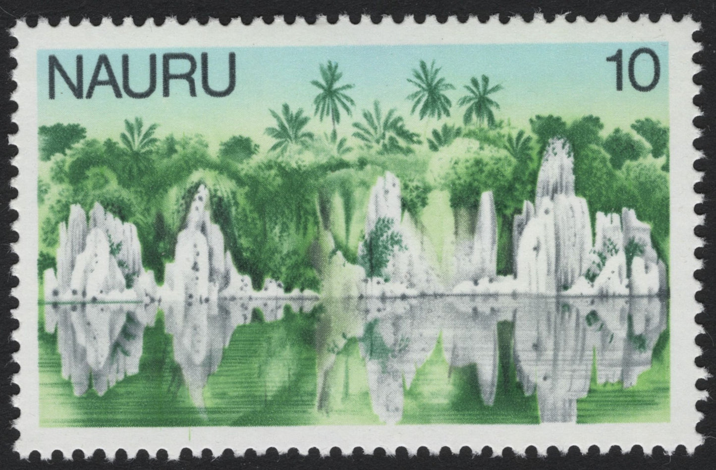 SCG5347 - Nauru 10¢ Scenic Phosphate Rock Formation Stamp