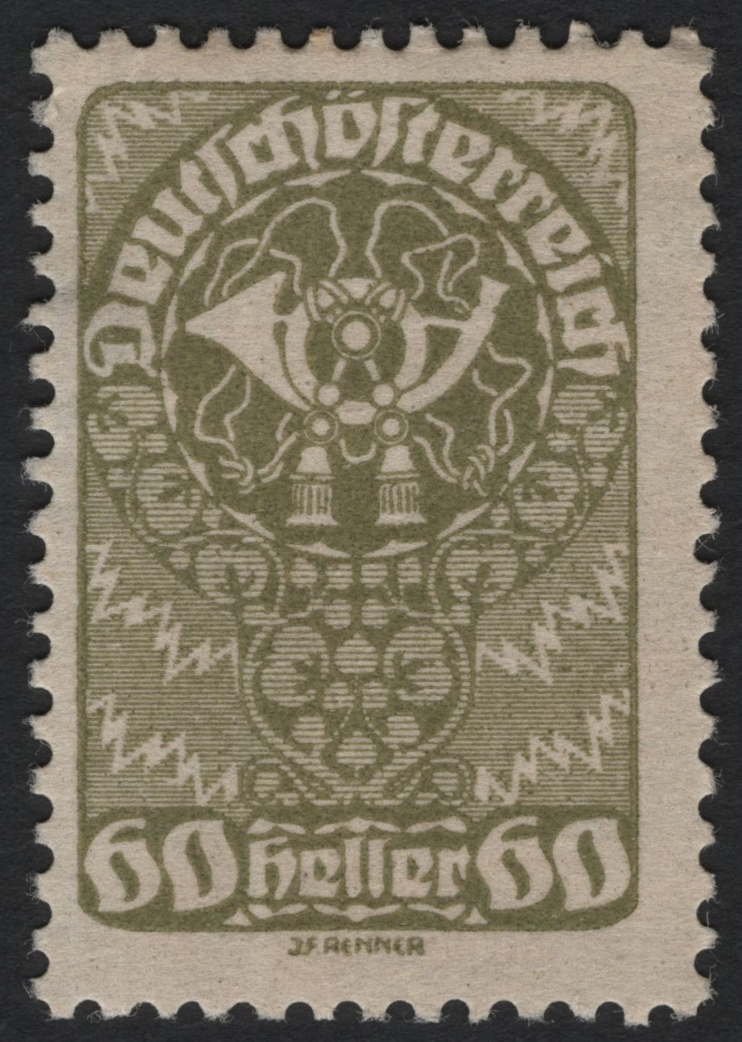 SCG5470 - Austria 1919 – 60 Heller Coat of Arms Issue (Deutschösterreich)