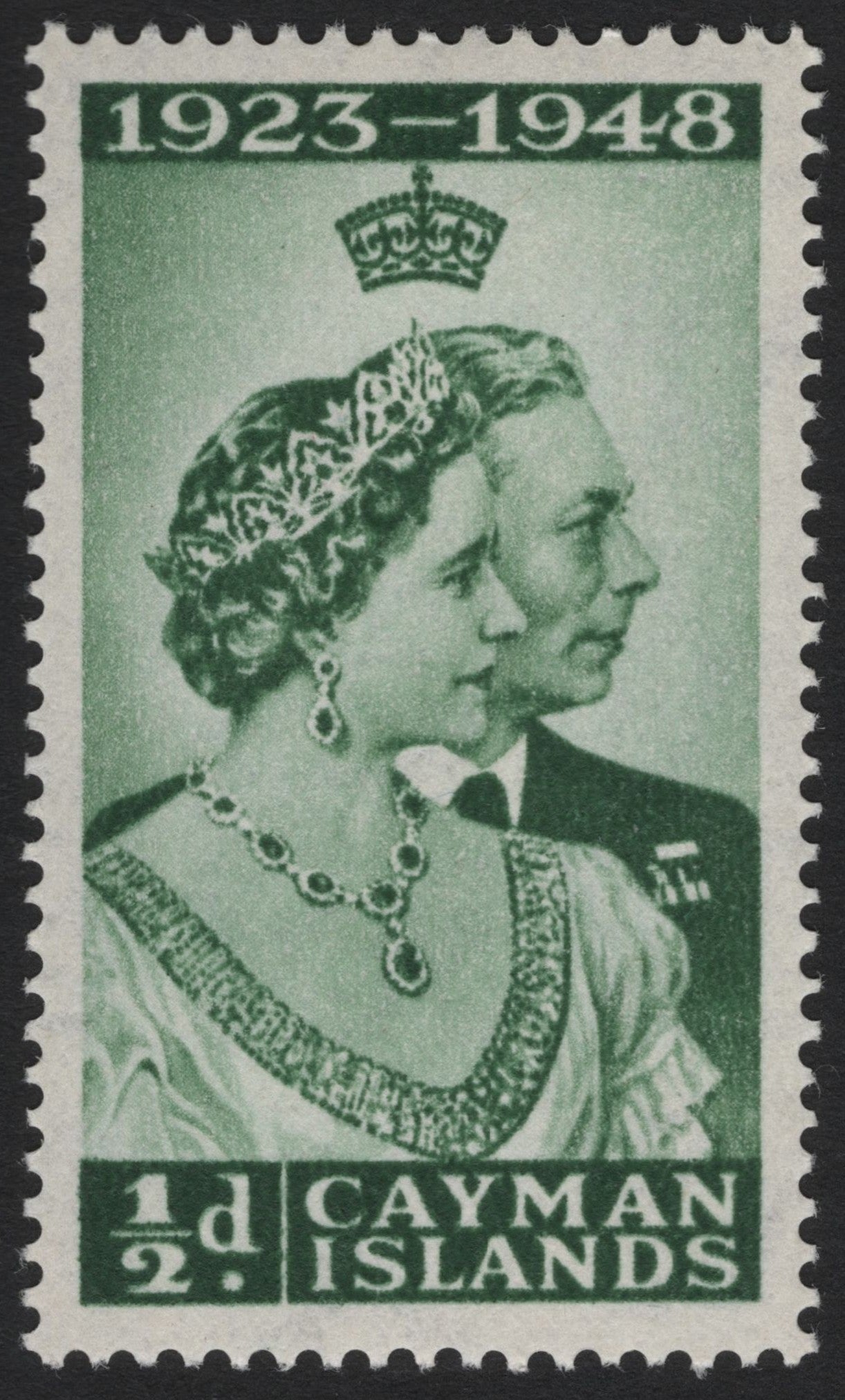 SCG5446 - Cayman Islands 1948 Royal Silver Wedding – King George VI and Queen Elizabeth