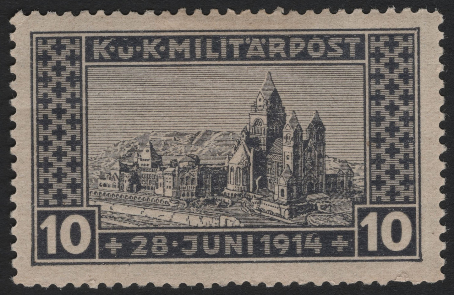 SCG5450 - Austria 1915 K.u.K. Military Post 10 Heller – Memorial Church, Sarajevo