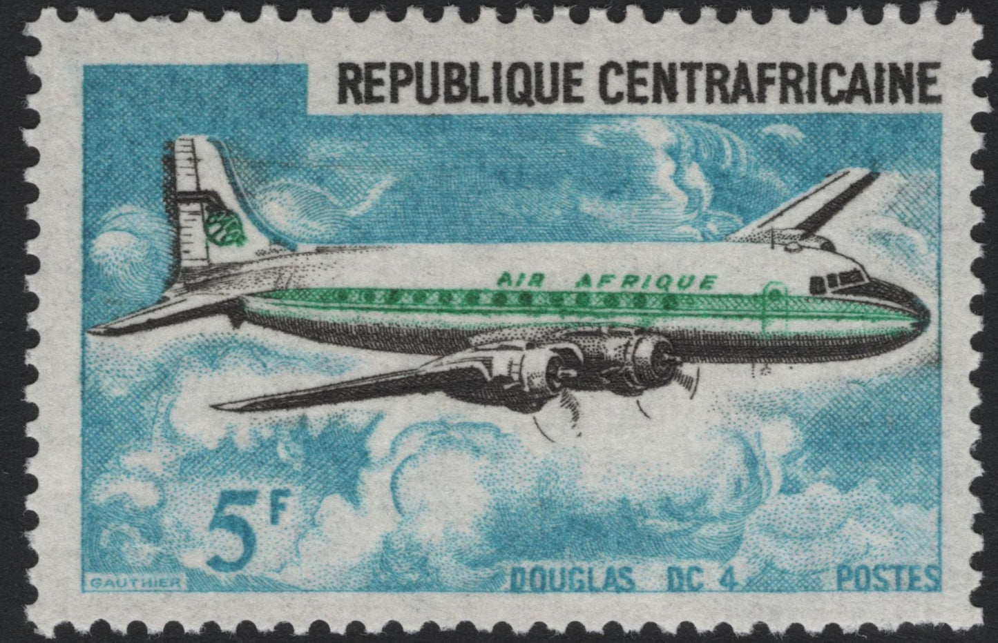 SCG5514 - Central African Republic 1964 – Air Transport Series (Air Bangui and Air Afrique Aircraft)