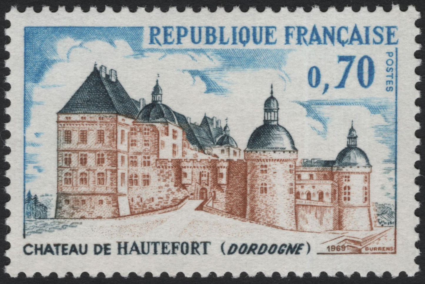 SCG5537 - 🇫🇷 France 1969 – ILO 50th Anniversary & Château de Hautefort
