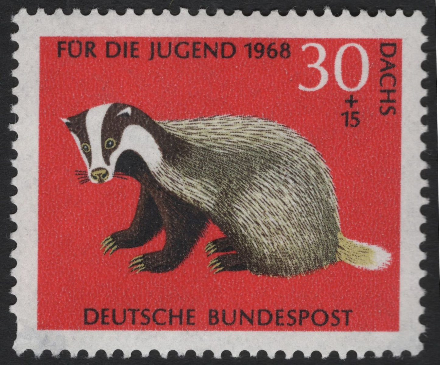 SCG5591 - Germany 1968 “Für die Jugend” – Beaver and Badger Charity Stamps