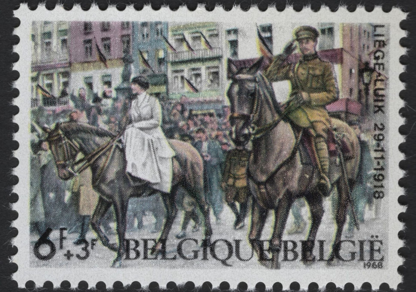 SCG5563 - Philatelic Entry: Belgium 1968 – Liberation of Belgium 1918 (50th Anniversary)