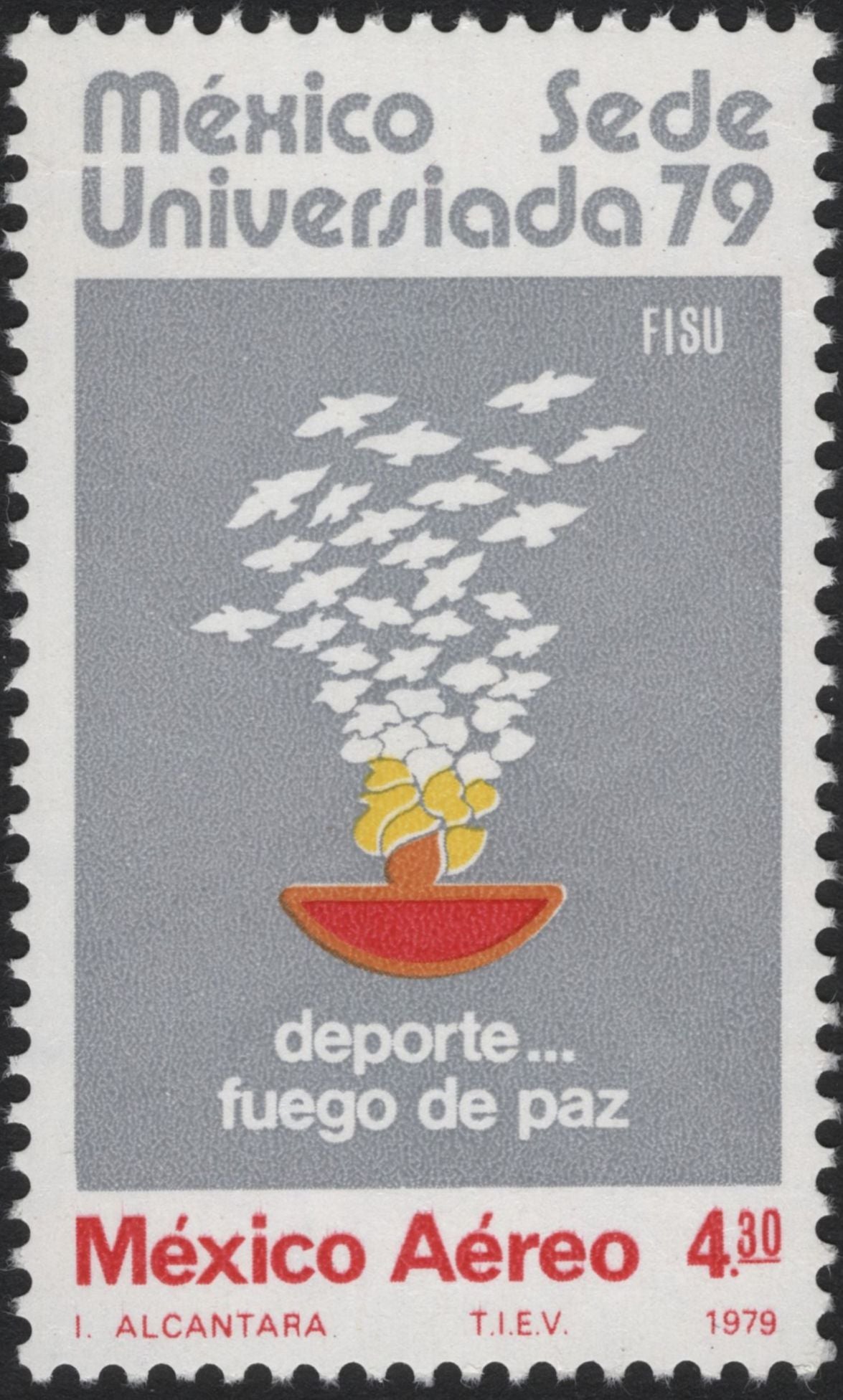 SCG5609 - Mexico 1979 Universiade Airmail Issue – “FISU Games of Peace and Sport”