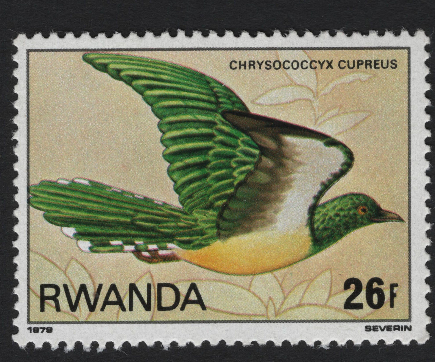 SCG5999 - Rwanda 1978 – African Emerald Cuckoo (Chrysococcyx cupreus)